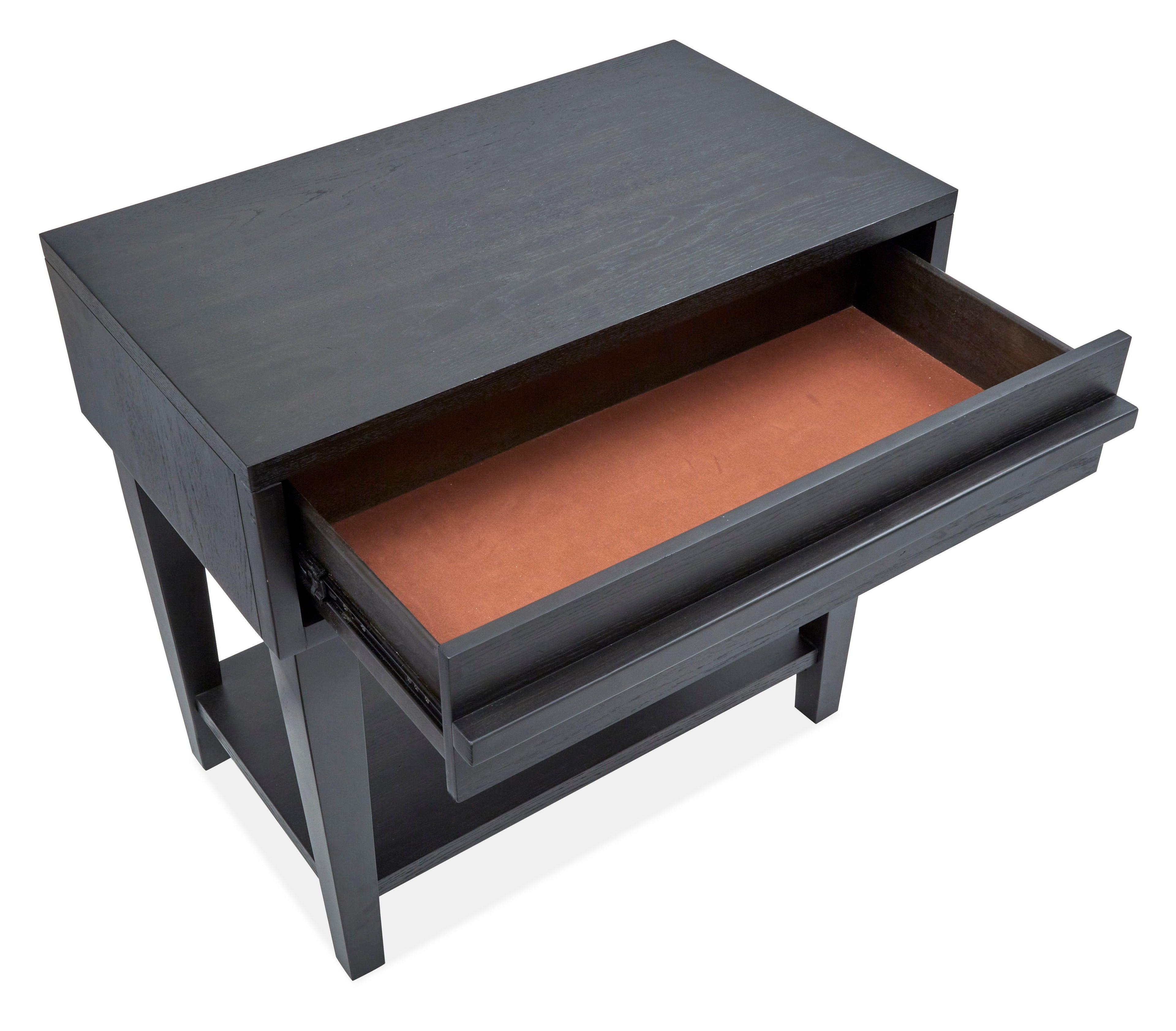 Lindon - Dark Open Nightstand - Coffee Bean