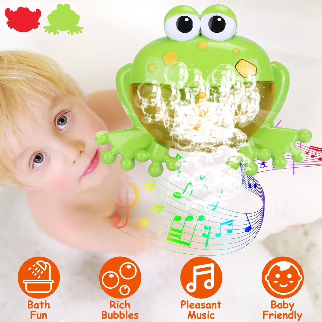Frog Musical Bubble Bath Maker Baby Bath Toys for Bathtubs Toddler Bubble Machine for Bath Fun