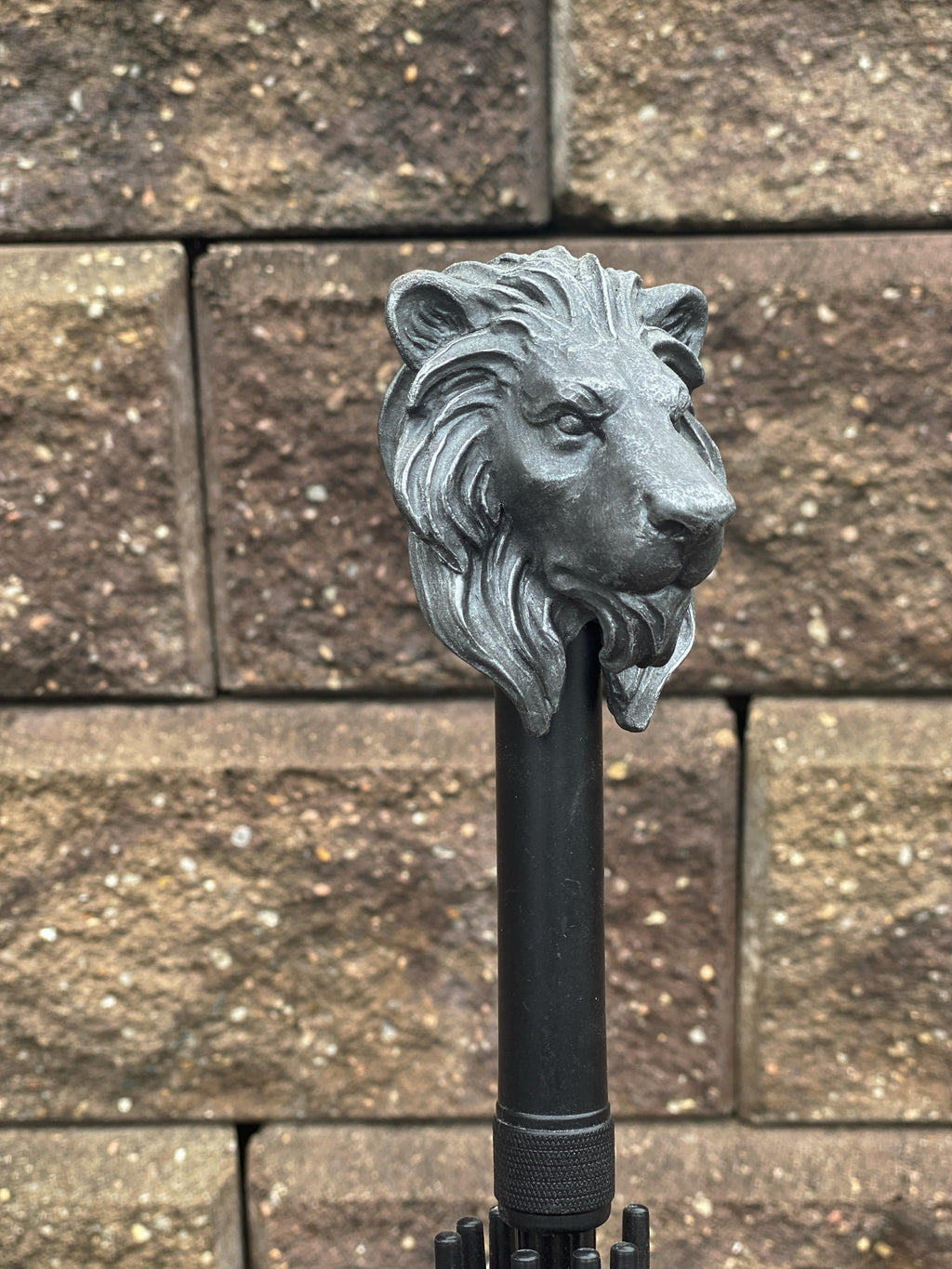 Lion Head Umbrella, Hand Sculpted Resin | Medieval Gothic Umbrella | Fantasy Cosplay Lion Umbrella Cane, Gothic Accessory