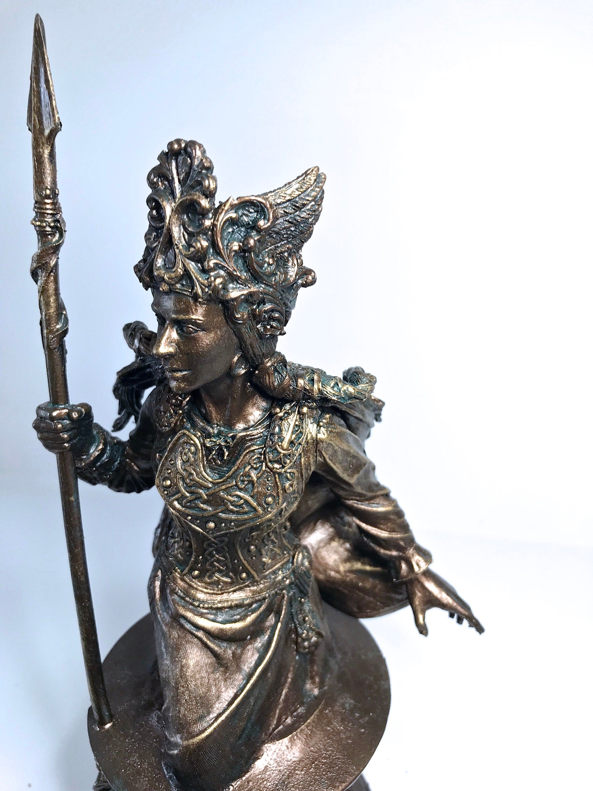 Freya Bust, Hand Painted Resin Sculpture | Norse Mythology Figurine | Myths and Legends Goddess Freya Statue, Fantasy Art Home Decor