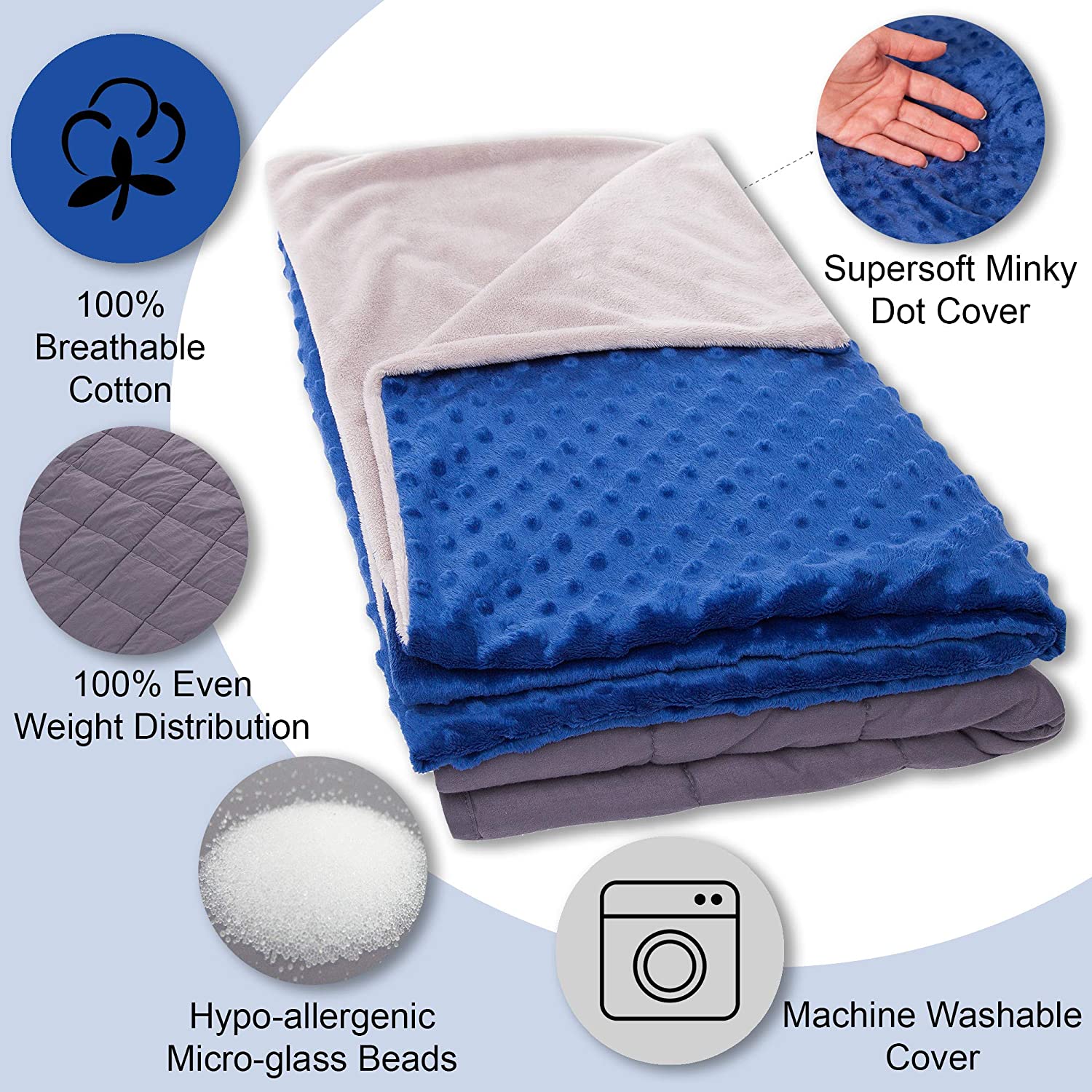 Blue Dream 7lb Kids Weighted Blanket