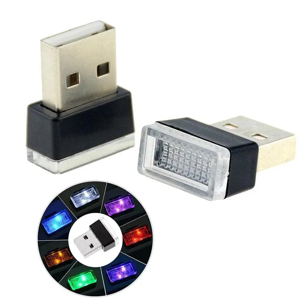7 Color Lights LED Mini USB Ambient Neon Interior Light Car Accessories Cars Gadgets Bright Colors