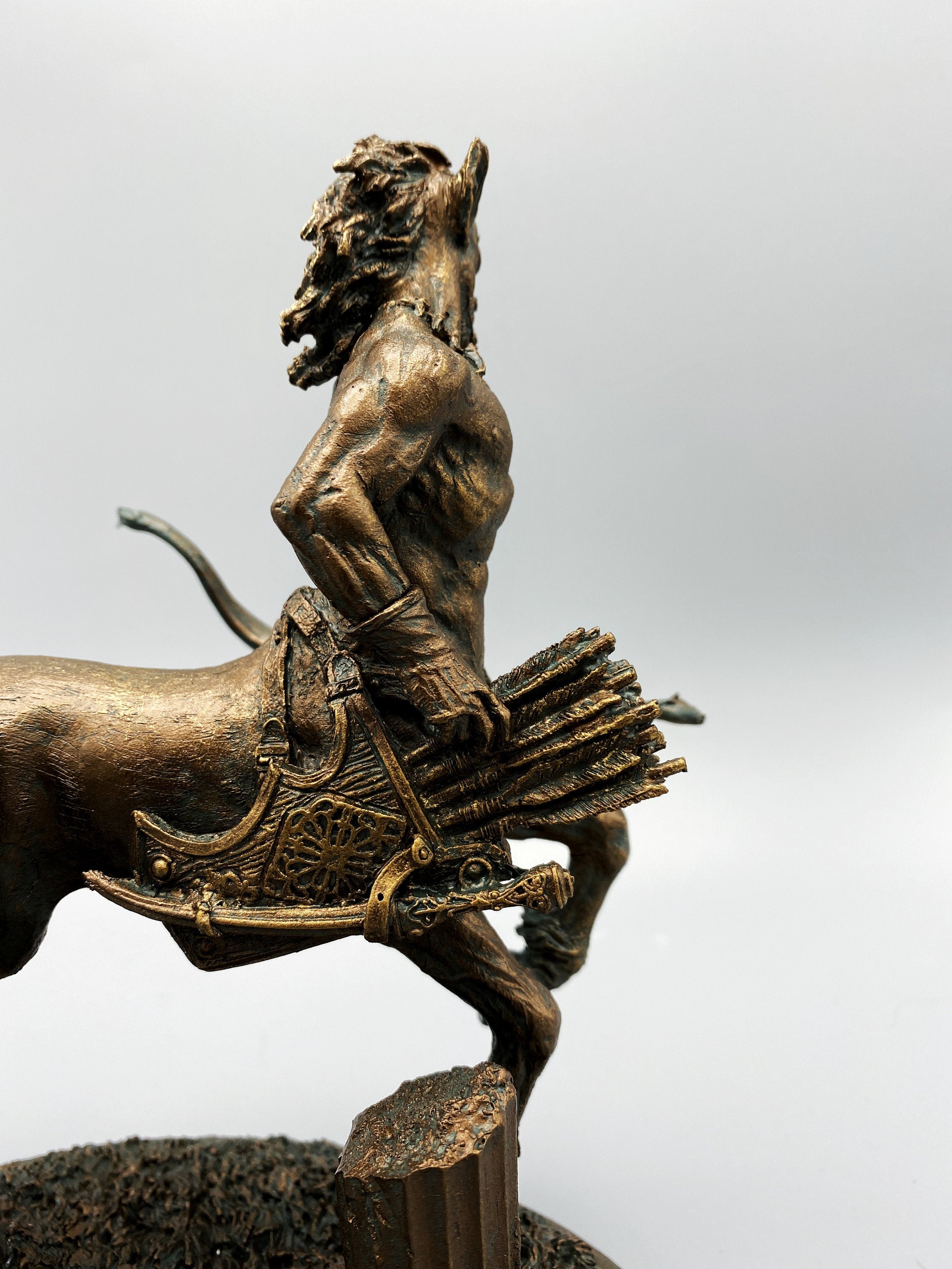 Centaur Statue, Hand Painted Resin Sculpture | Mythical Creature Figurine | Unique Legendary Sagittarius Centaur Figurine. Fantasy Art Decor