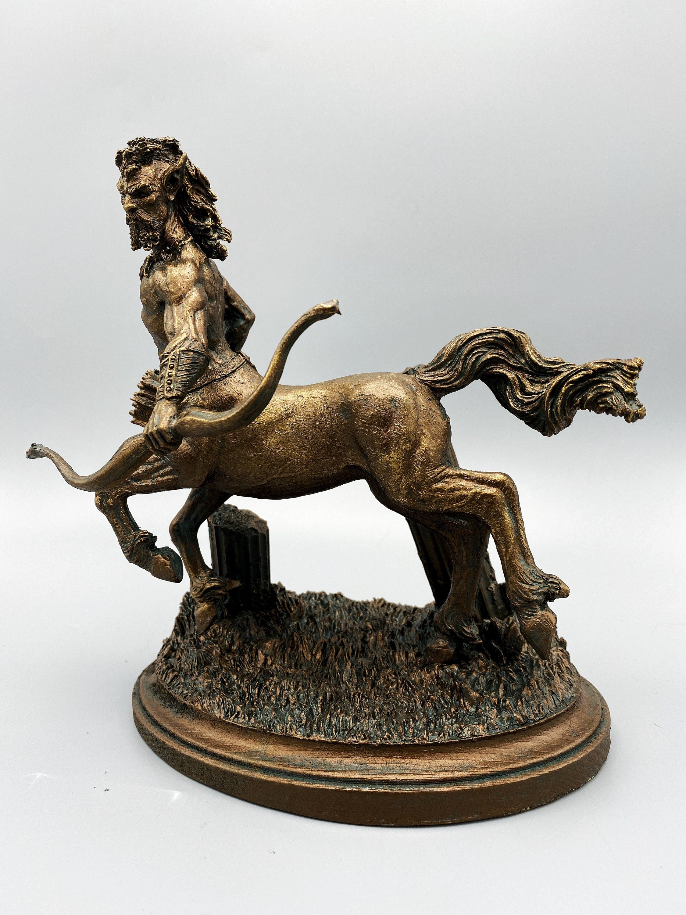 Centaur Statue, Hand Painted Resin Sculpture | Mythical Creature Figurine | Unique Legendary Sagittarius Centaur Figurine. Fantasy Art Decor