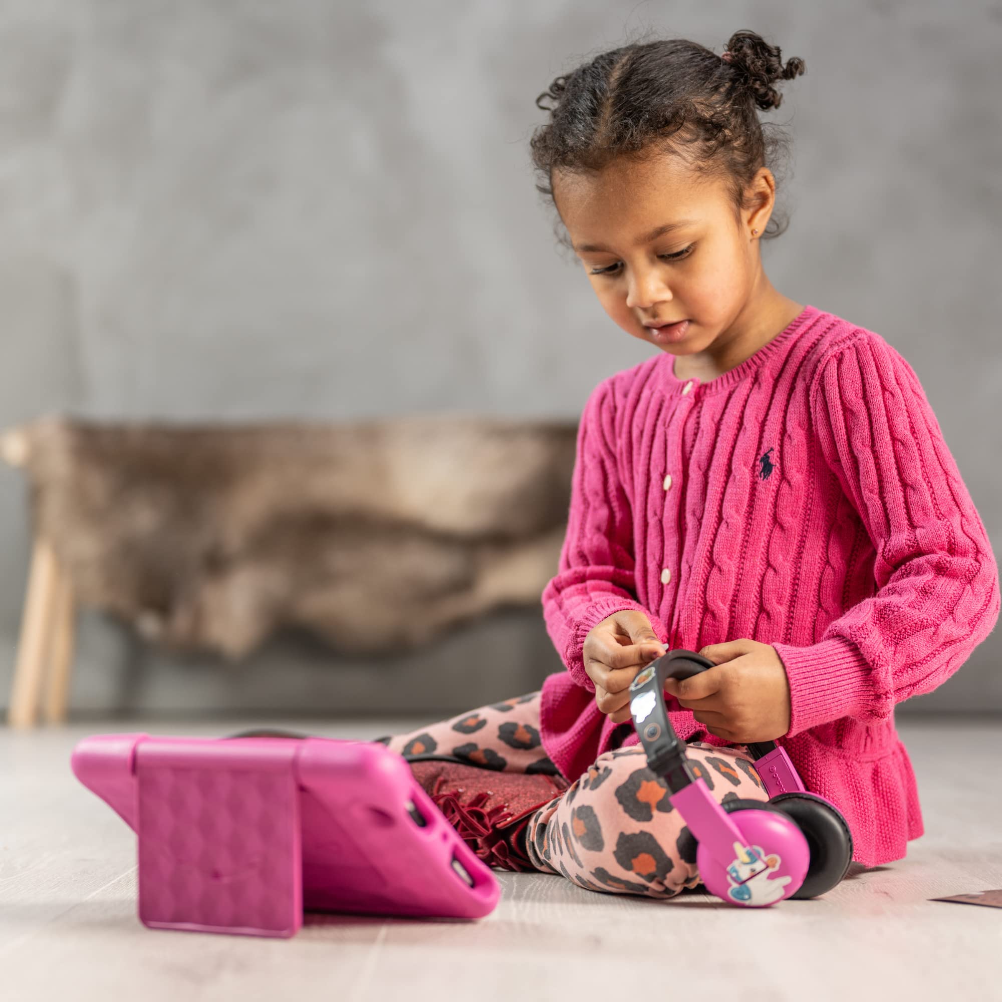 Volume Limiting Bluetooth BuddyPhones, PlayTime - Pink Ages 3-7