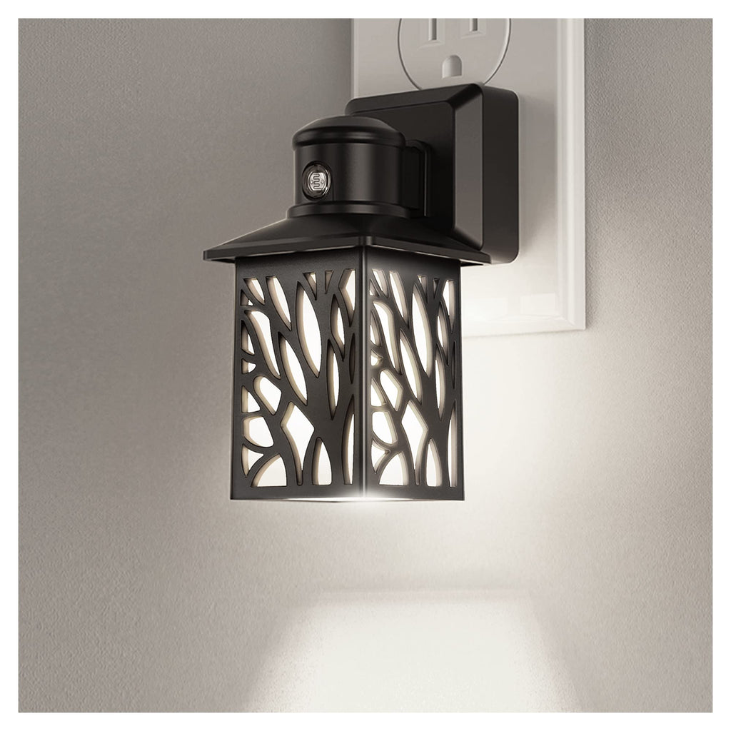 Night Light Plug in, 5000K Daylight, Dimmable (30/60lm), Vintage Black 6 Pack