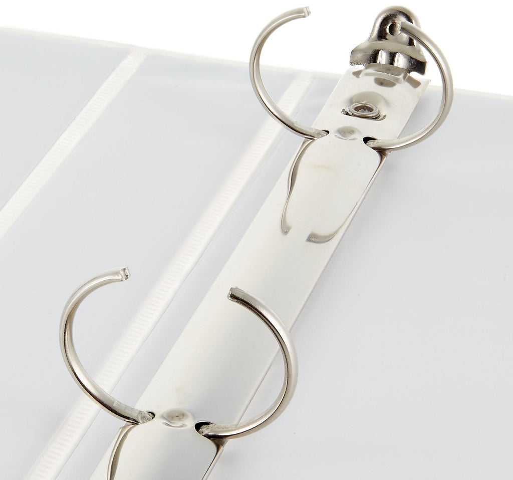 3-Ring Binder, 1-Inch - White, 4-Pack