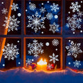318 Pcs Snowflakes Clings Decoration White Christmas Window Stickers 10 Sheets
