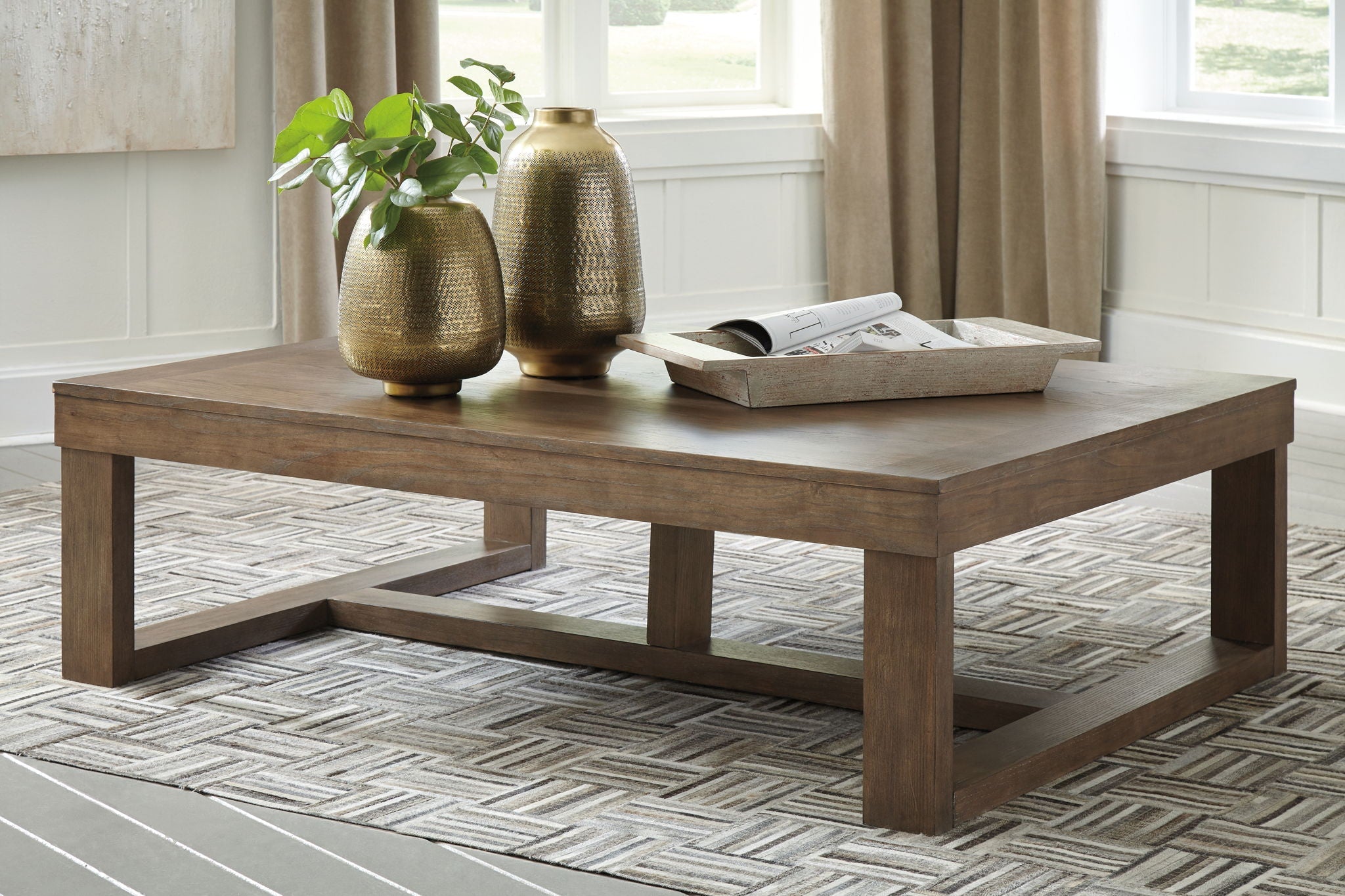 Cariton - Rectangular Cocktail Table - Gray