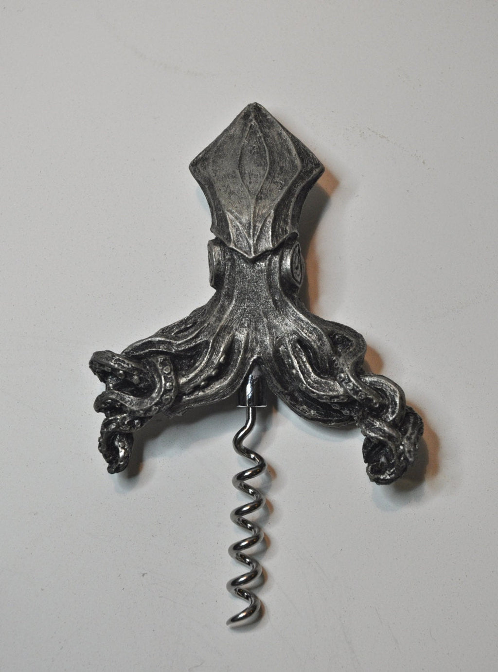 Kraken Squid Corkscrew, Hand Painted Resin | Gothic Nautical Barware | Squid Cthulhu Cork Screw, Gothic Wine and Barware Gift