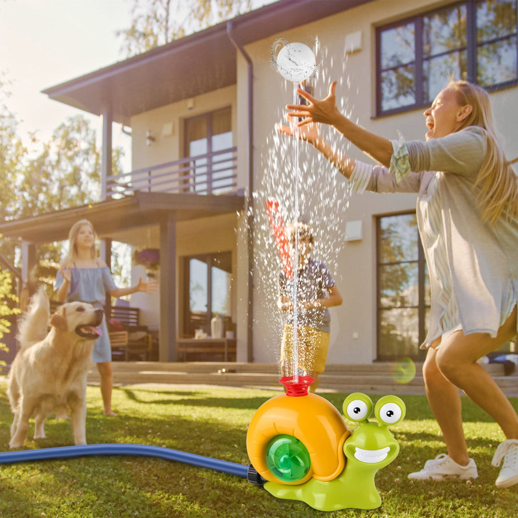 2 In 1 Snail Water Sprinkler Baseball Toy With 2 Sprinkler Nozzles 360¡ Rotating Spray Baseball Sprinkler Summer Water Toy For 4-8Years Old Boys Girls