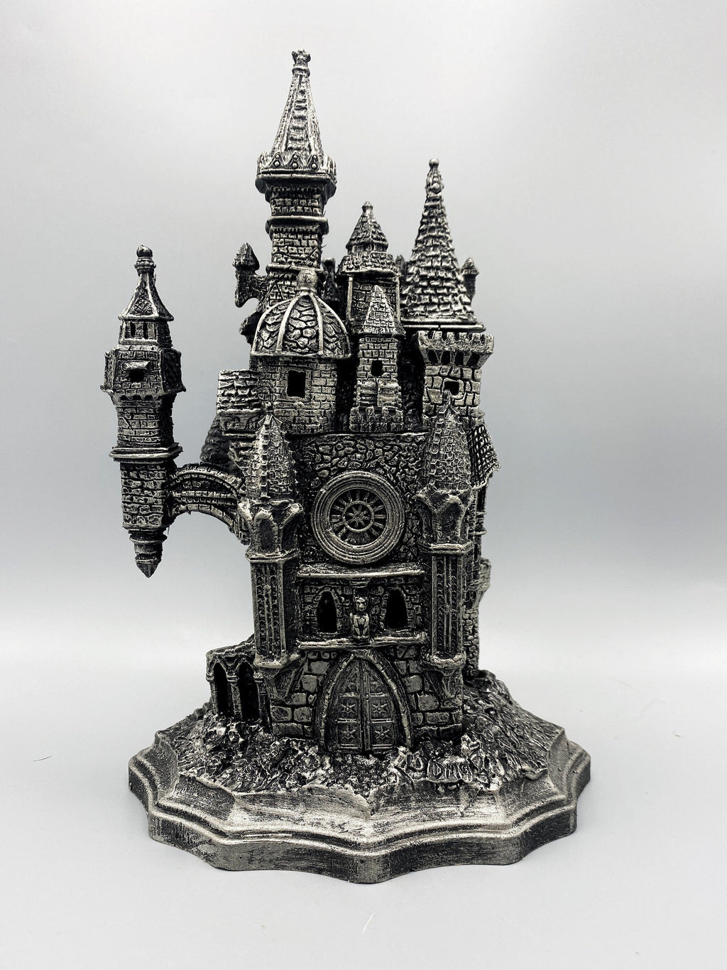 Castle Dracula, Gothic Hand Painted Resin Sculpture with LED Tea Light |Vampire Lair Gothic Statue |Gift for Gamers and Spooky Home Decor