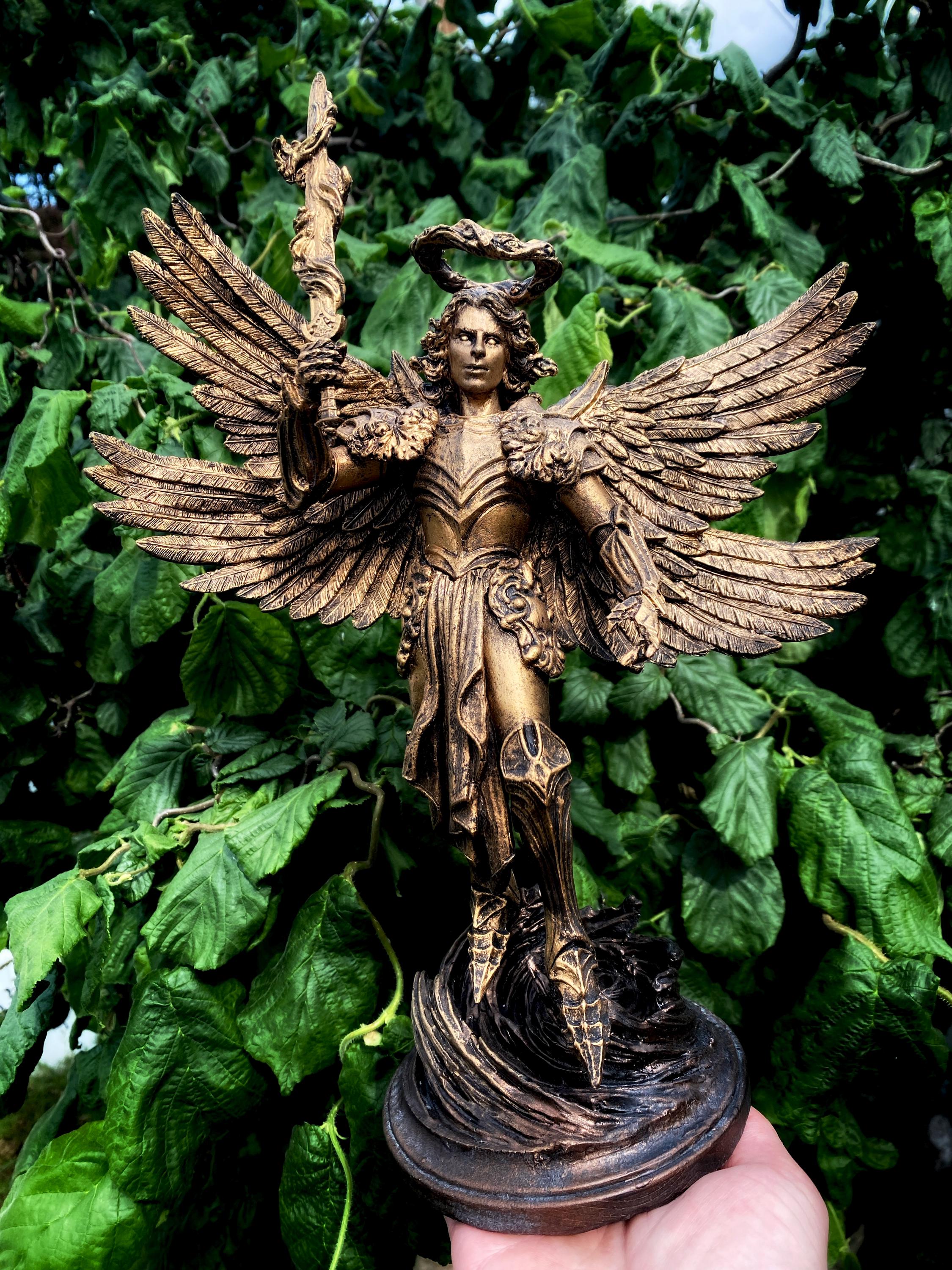Saint Michael the Archangel Statue | Mythological Figurine | Myths and Legends Character Statue| Guardian Angel Statue for Gothic Home Decor