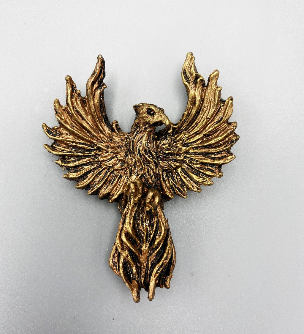 Phoenix Magnet, Hand Painted Resin Sculpture | Mythic Fantasy Decor | Phoenix  Magnet for Fantasy and Gothic Decor