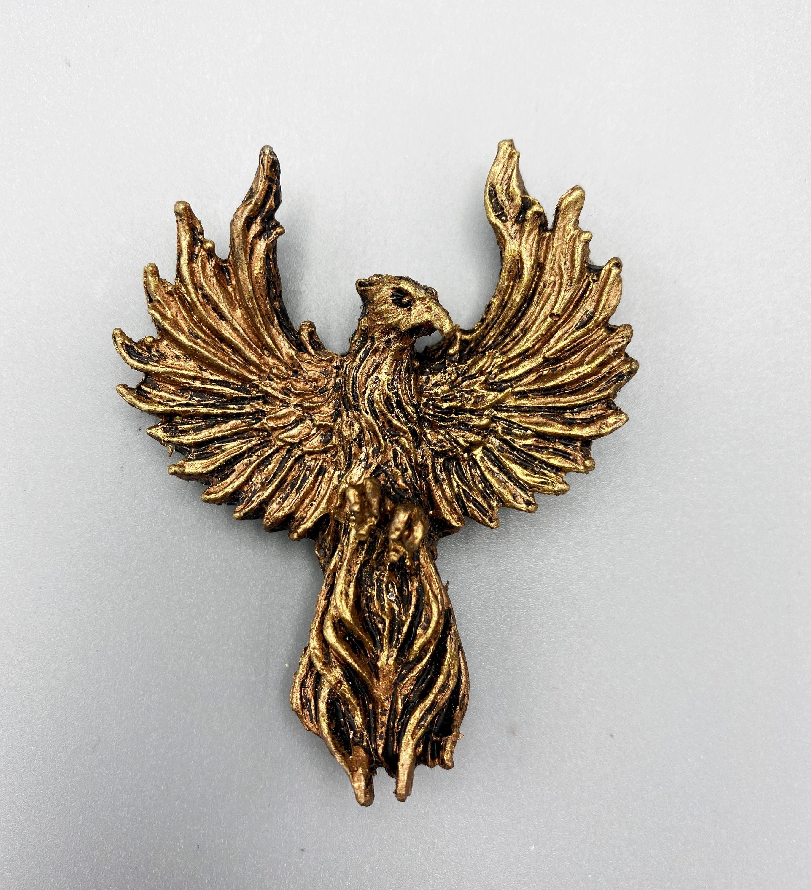 Phoenix Magnet, Hand Painted Resin Sculpture | Mythic Fantasy Decor | Phoenix  Magnet for Fantasy and Gothic Decor