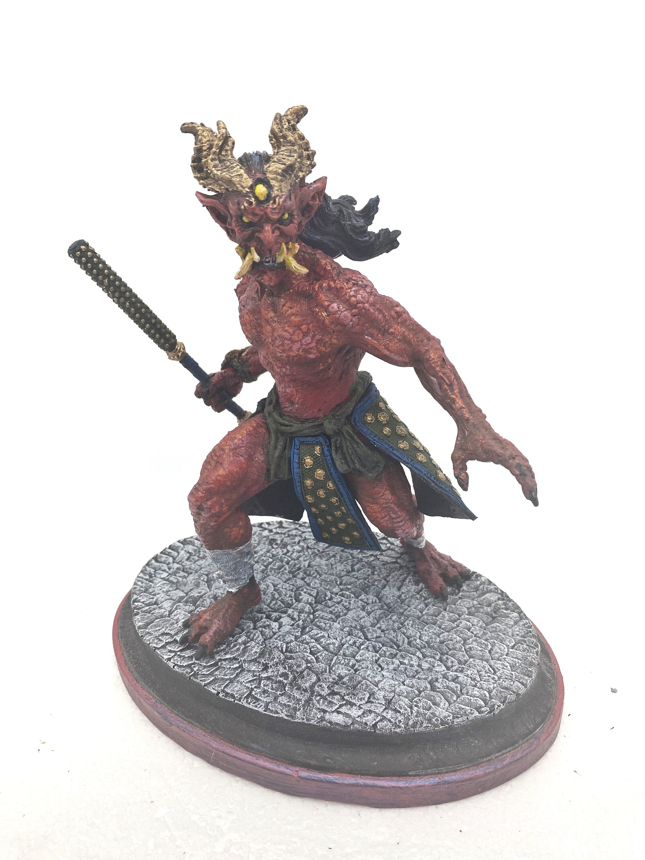 Oni Statue, Full Color, Red