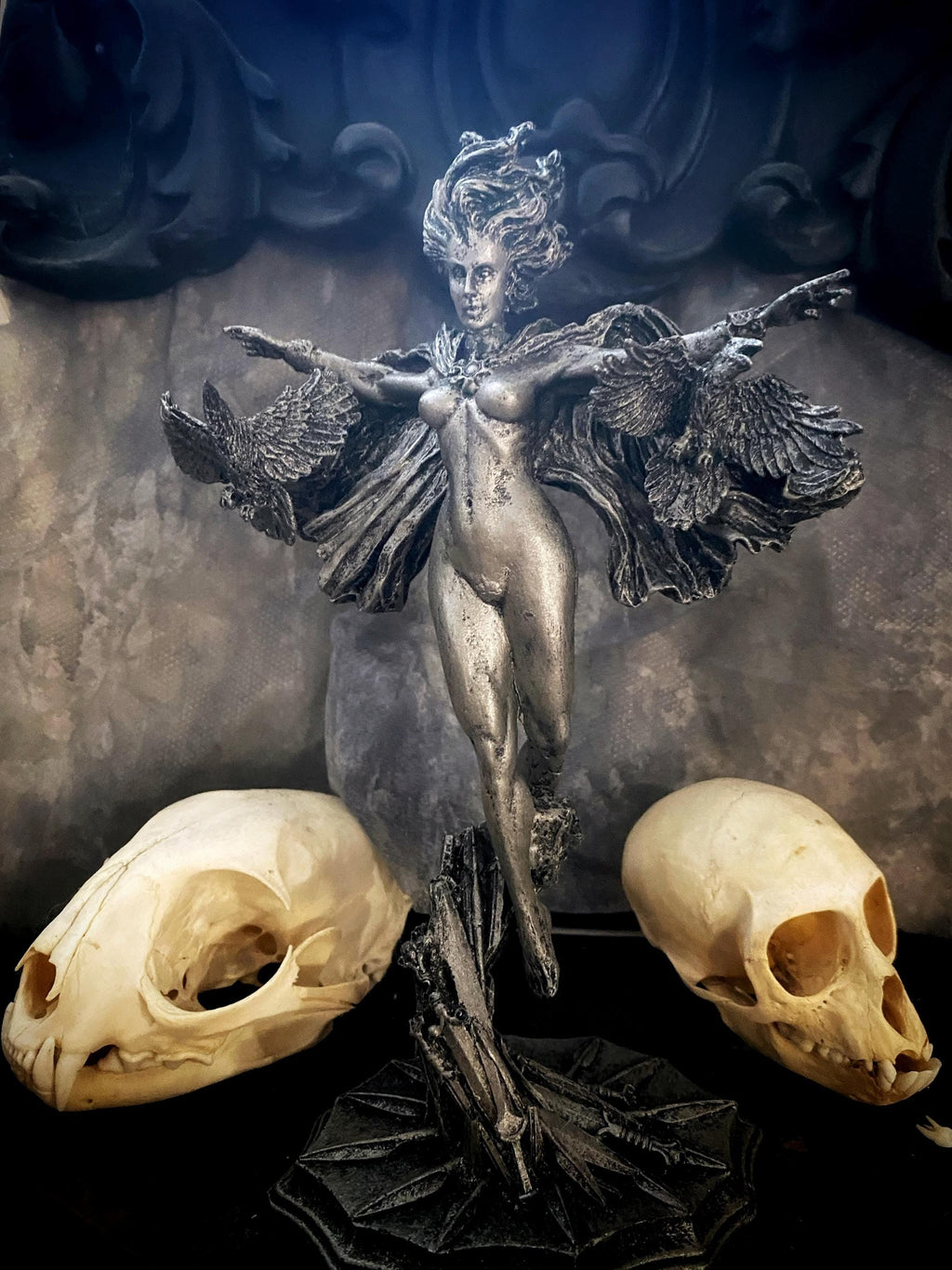 Morrigan the Celtic Goddess Statue | Mythological Deities Figurine | Myths and Legends Character | Mythic Altar Statue for Gothic Home Decor