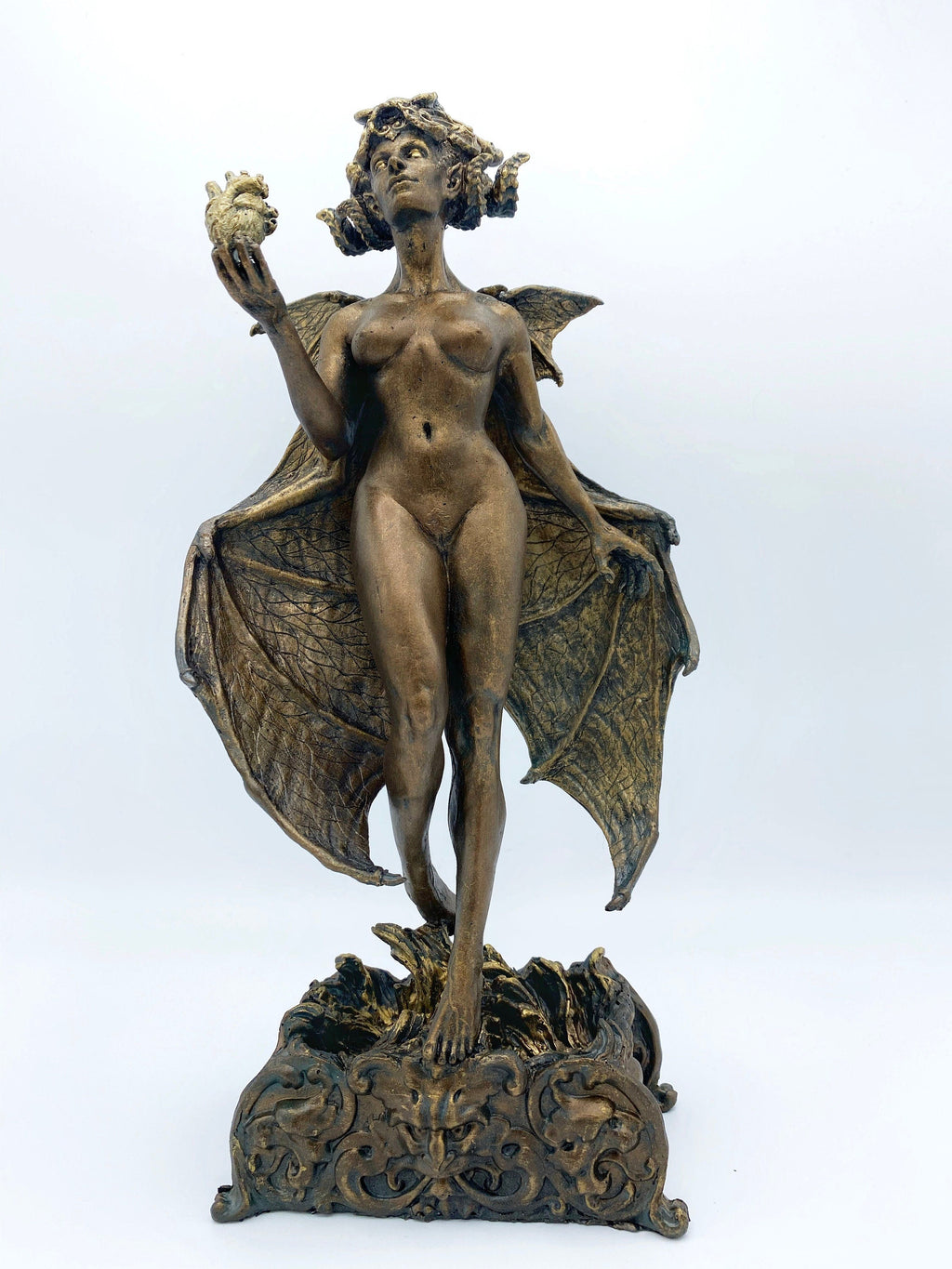 Lilith Statue, Hand Painted Resin Sculpture | Mythic Goddess Figurine |Myths and Legends Character |Altar Statue for Gothic Home Decor