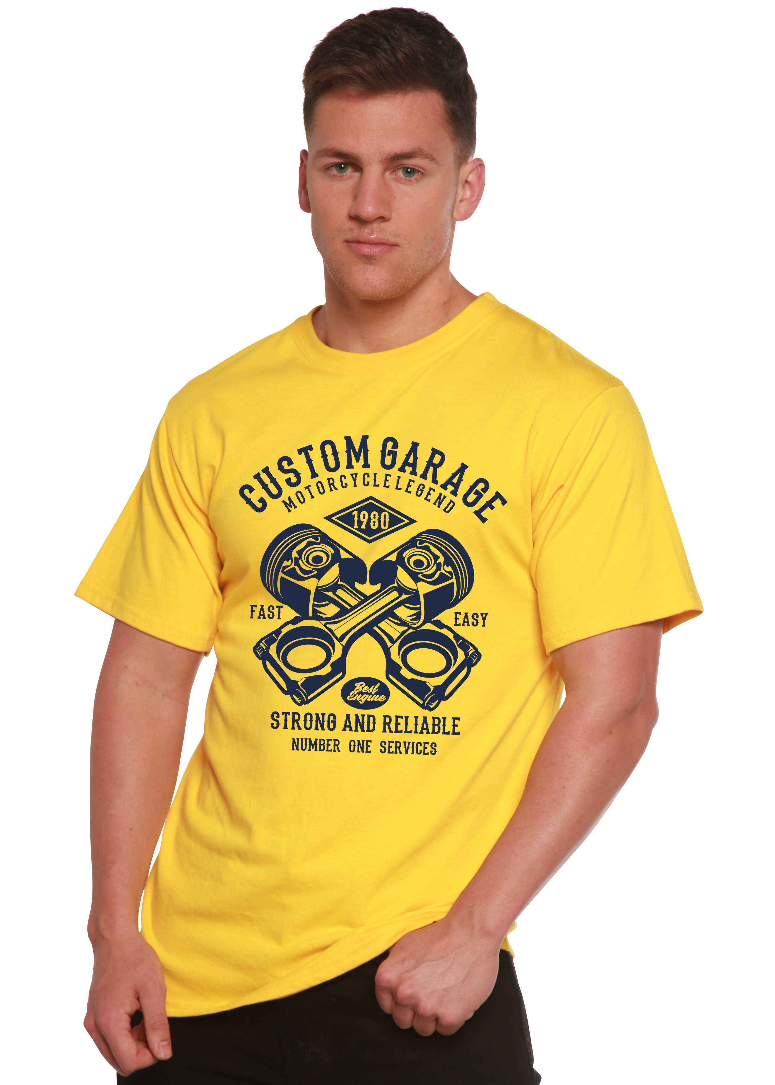 Custom Garage Men's Bamboo Viscose/Organic Cotton Short Sleeve Graphic T-Shirt