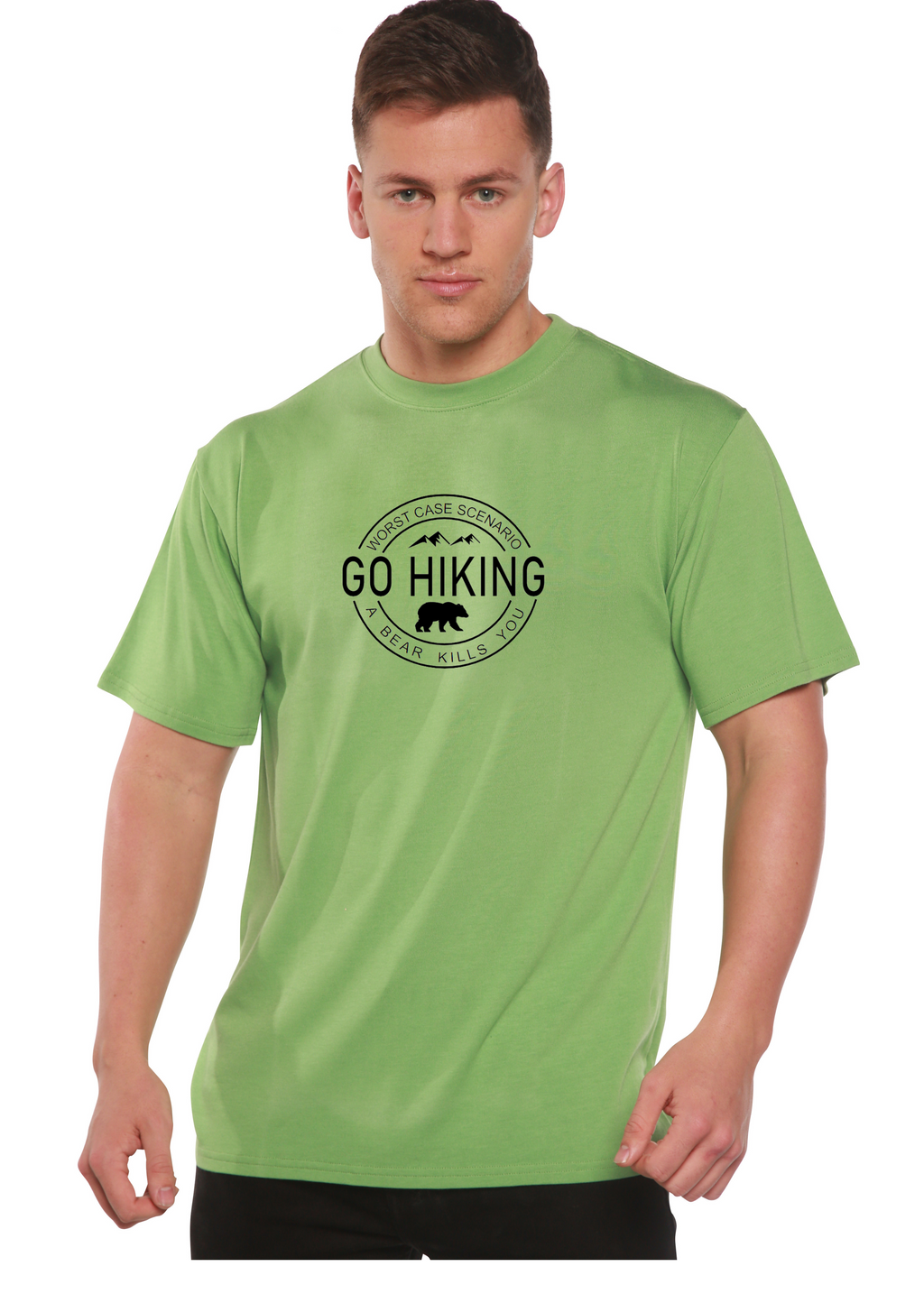 Go Hiking Men's Bamboo Viscose/Organic Cotton Short Sleeve Graphic T-Shirt