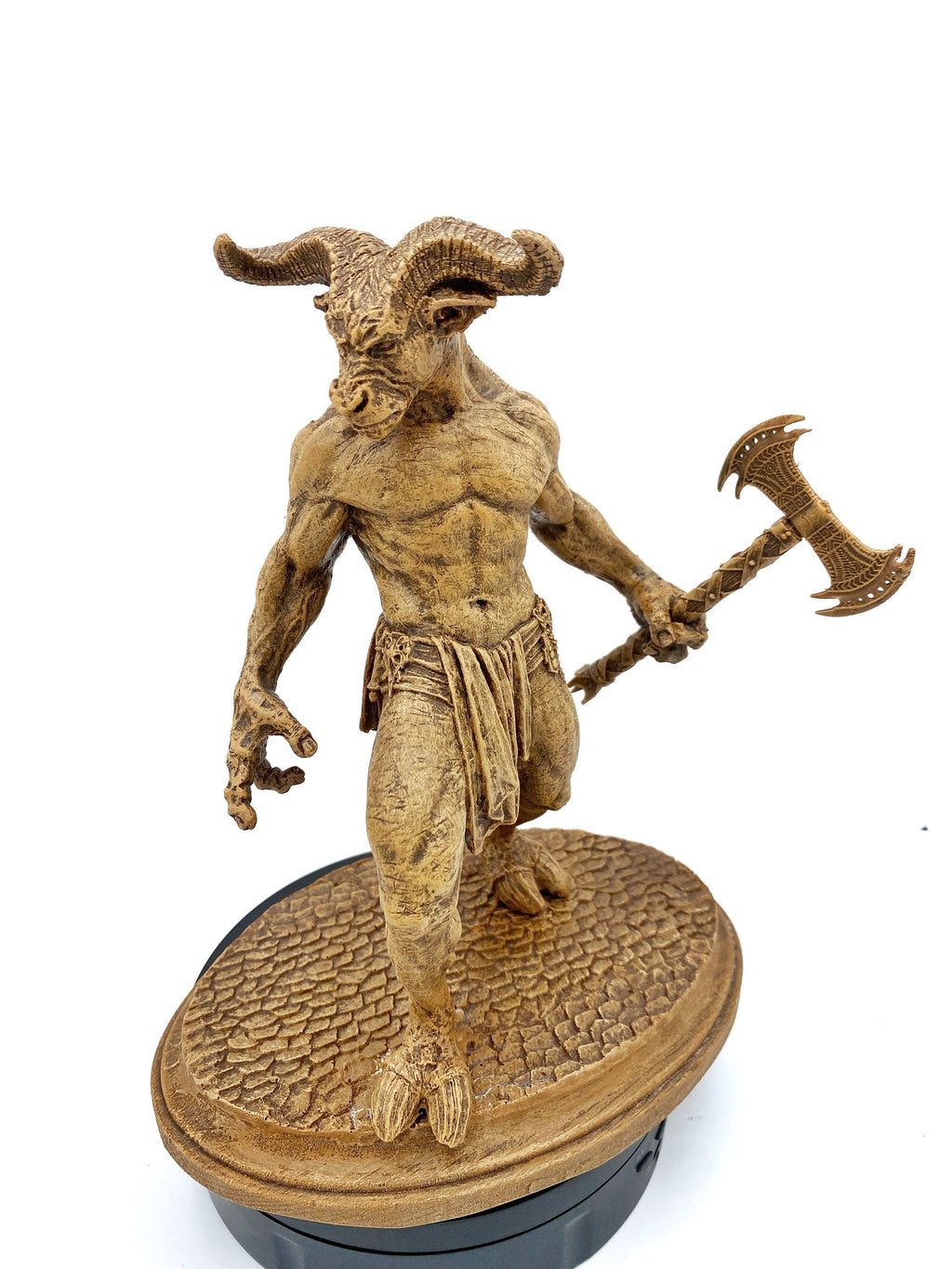 Minotaur Statue, Hand Painted Resin Sculpture | Mythical Creature Figurine | Unique Legendary Minotaur Monster Figurine. Fantasy Art Decor