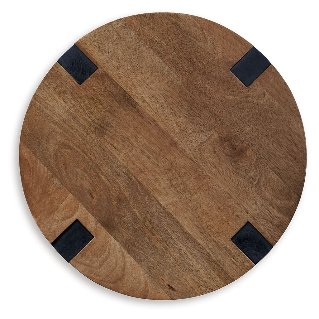 Hanneforth - Round End Table - Brown
