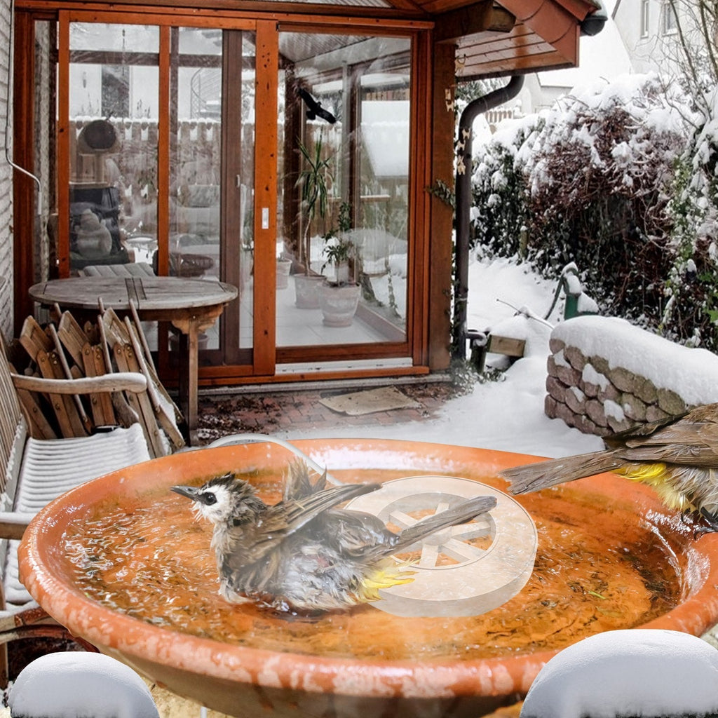 70W Outdoor Bird Bath Heater Winter Deicer with Thermostat, Auto Shutoff & Waterproof Design