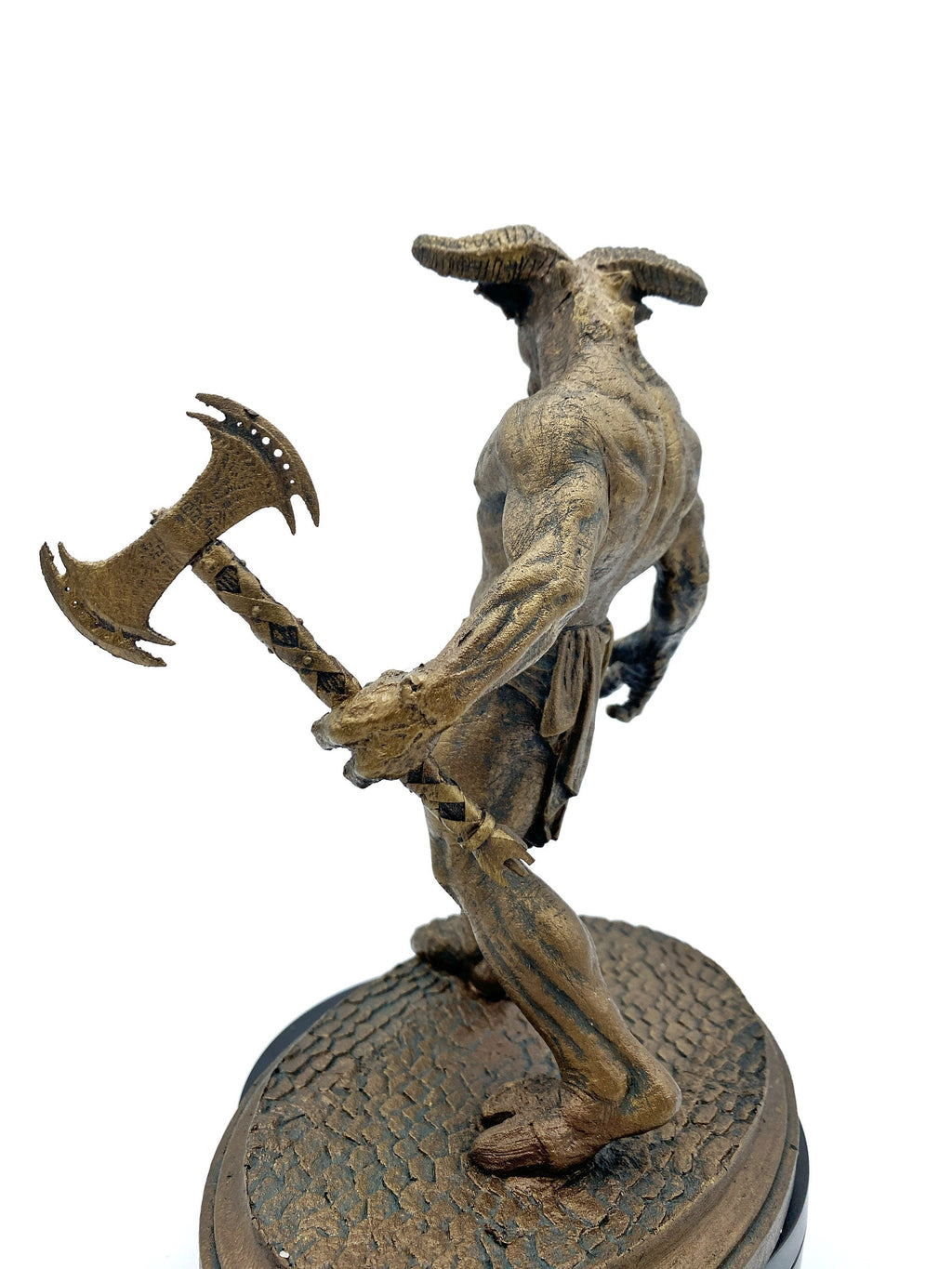 Minotaur Statue, Hand Painted Resin Sculpture | Mythical Creature Figurine | Unique Legendary Minotaur Monster Figurine. Fantasy Art Decor