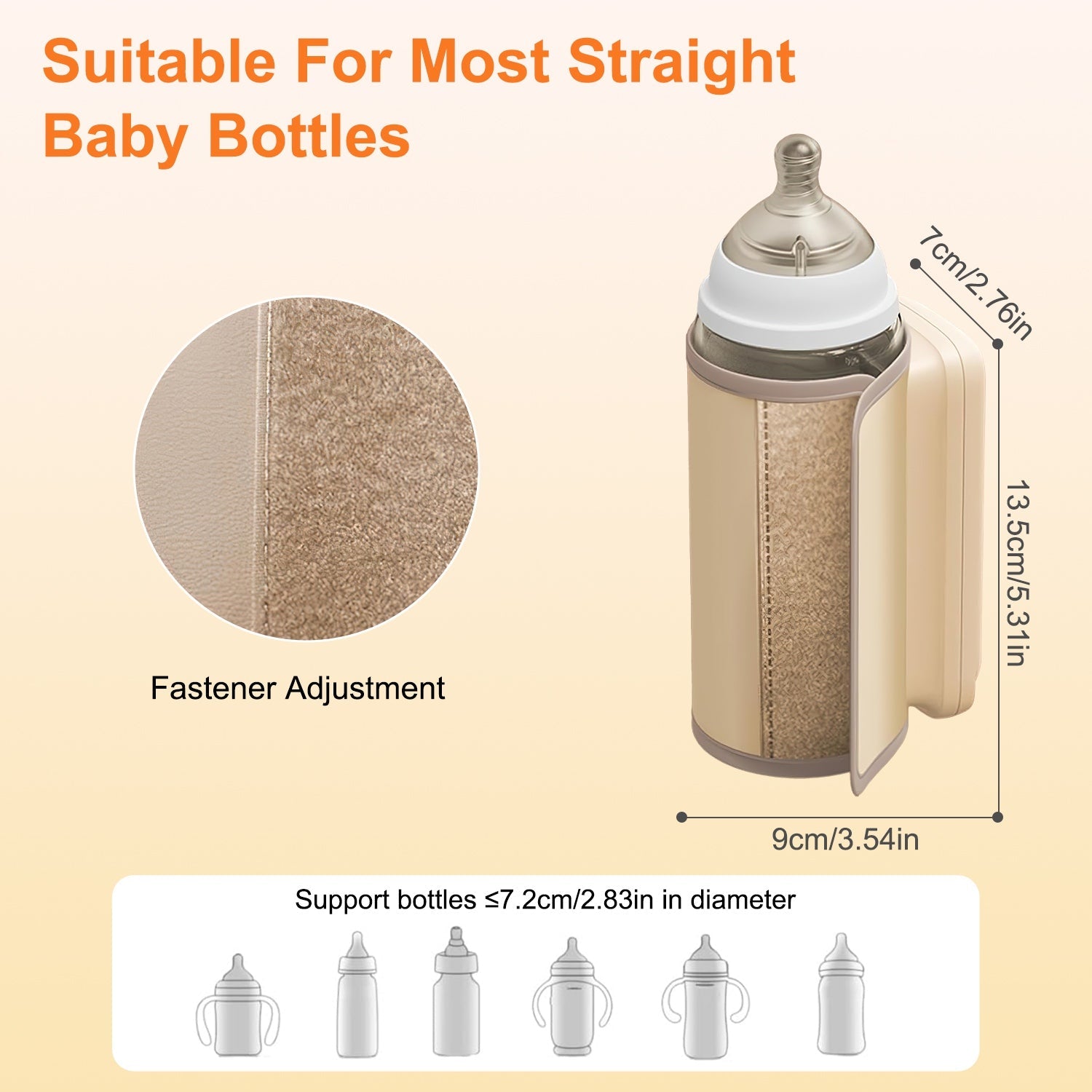 Portable Bottle Warmer with Night Light On The Go Baby Milk Warmer Milk Formula Warmer for Home Travel with 6 Heating Levels