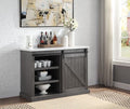 Gauri - Kitchen Island - Marble Top Top & Gray Oak