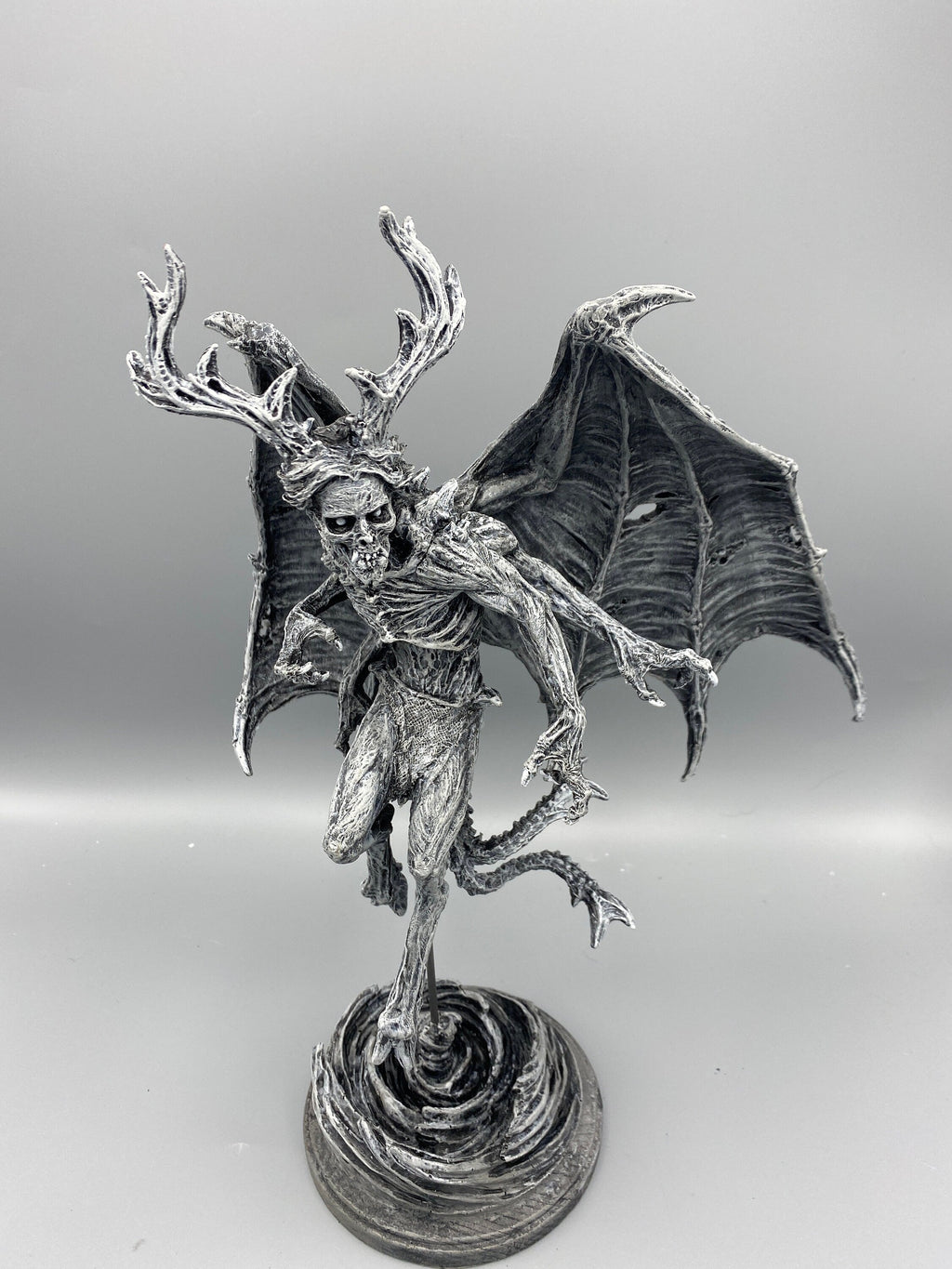 Angel of Death Statue, Hand Painted Resin | Mythic Creature Figurine | Myths and Legends Monster Statue | Demon Statue for Gothic Home Decor