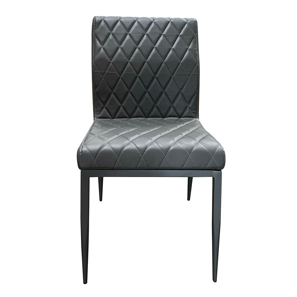 Cargo - Chair - Gray Synthetic Leather & Gunmetal