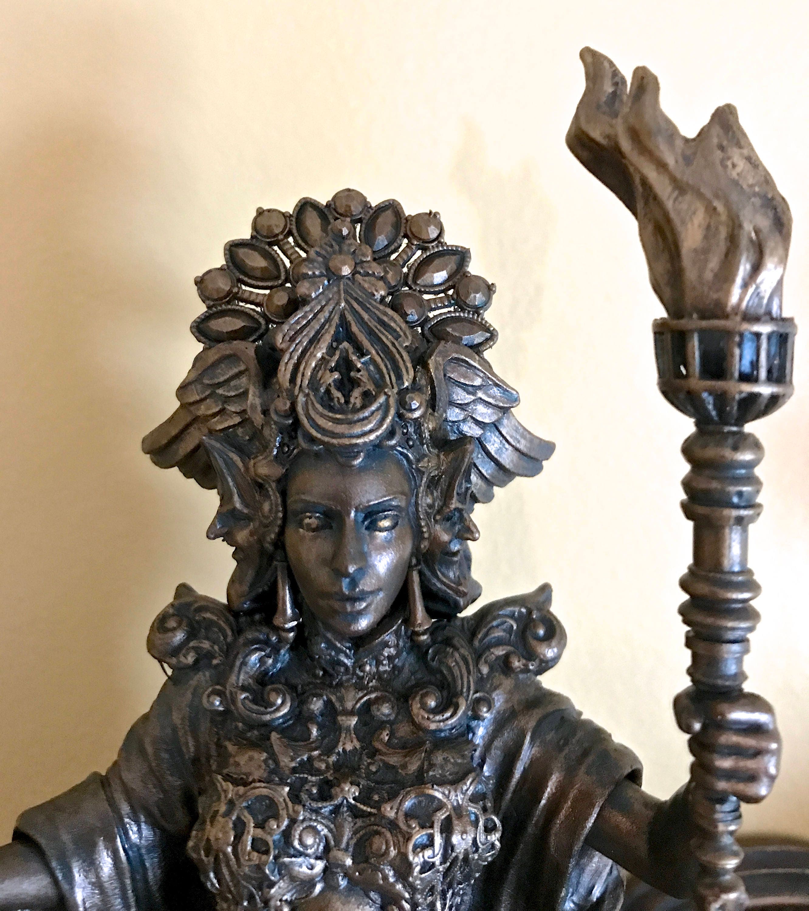 Hecate, Goddess of Witchcraft and Magic Statue, Resin Sculpture | Mythical Goddess Figurine | Folklore Altar Statue for Gothic Home Decor