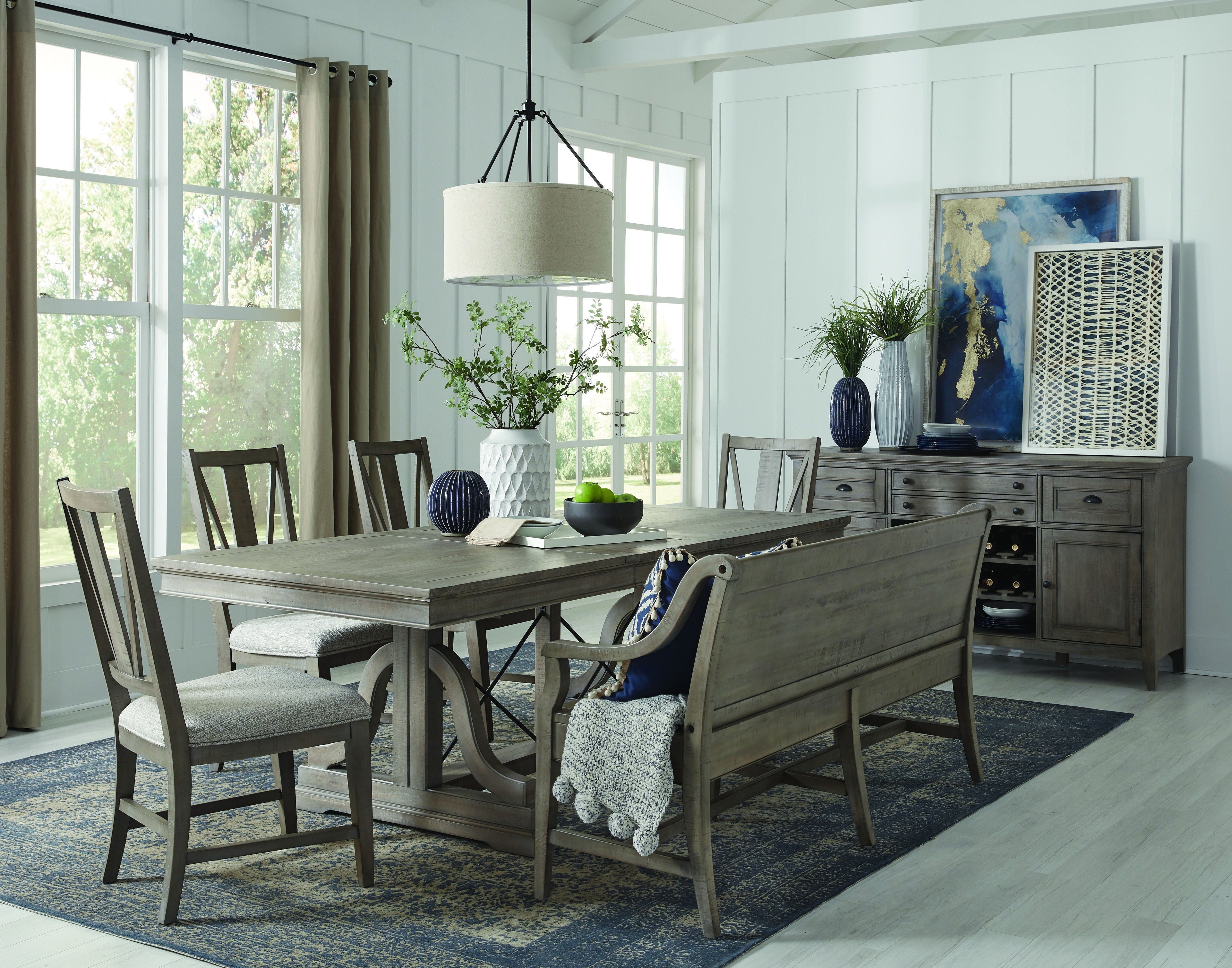Paxton Place - Dining Side Chair With Upholstered Seat (Set of 2) - Dovetail Gray