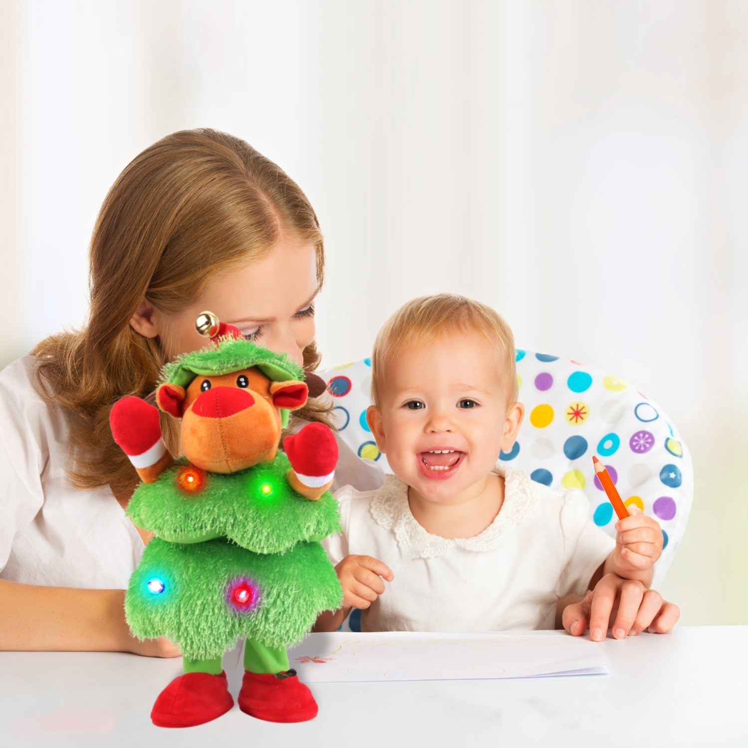 Electric Dancing Singing Plush Toy Twisting Elk Toy Talking Interactive Mimicking Funny Songs Wiggly Dance Kid Christmas Gift