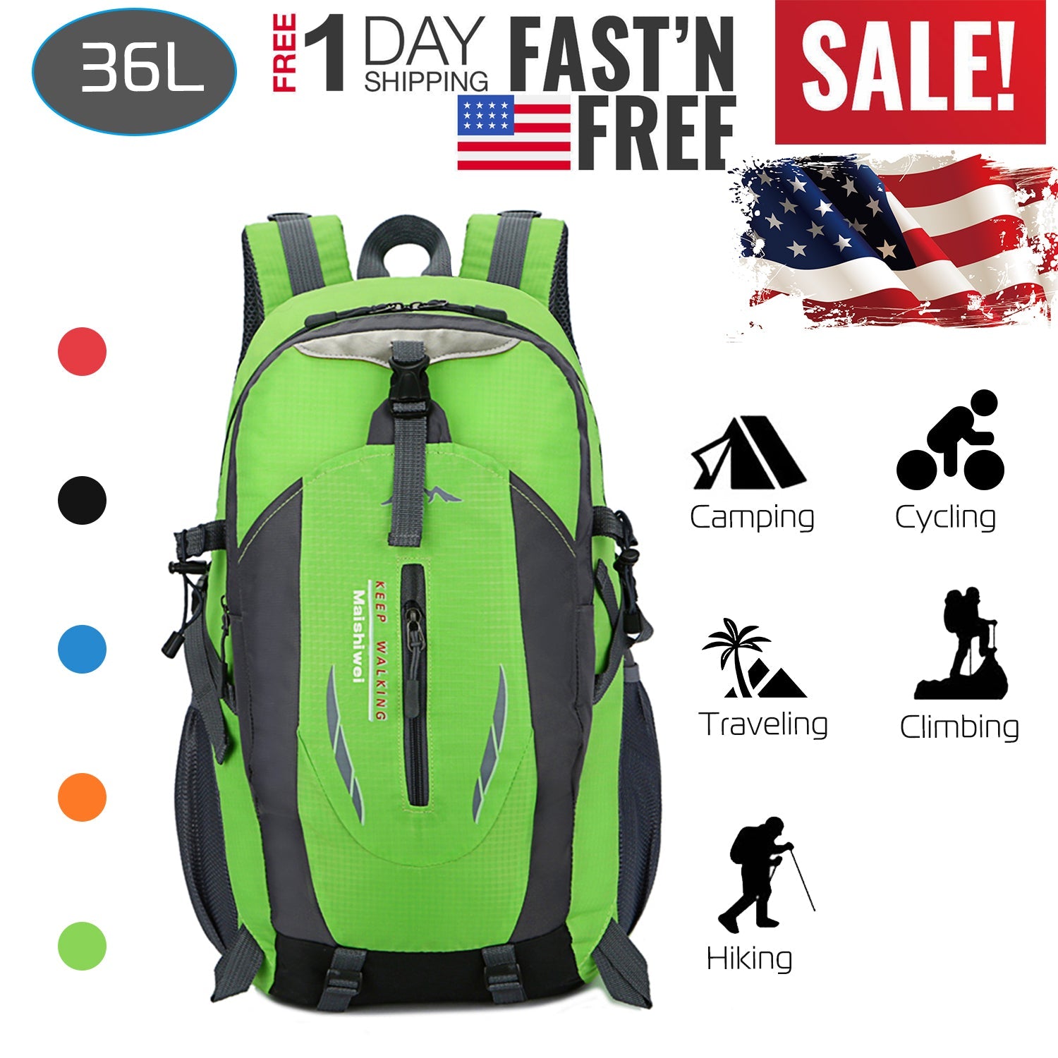 GBruno 36L Outdoor Backpack Waterproof