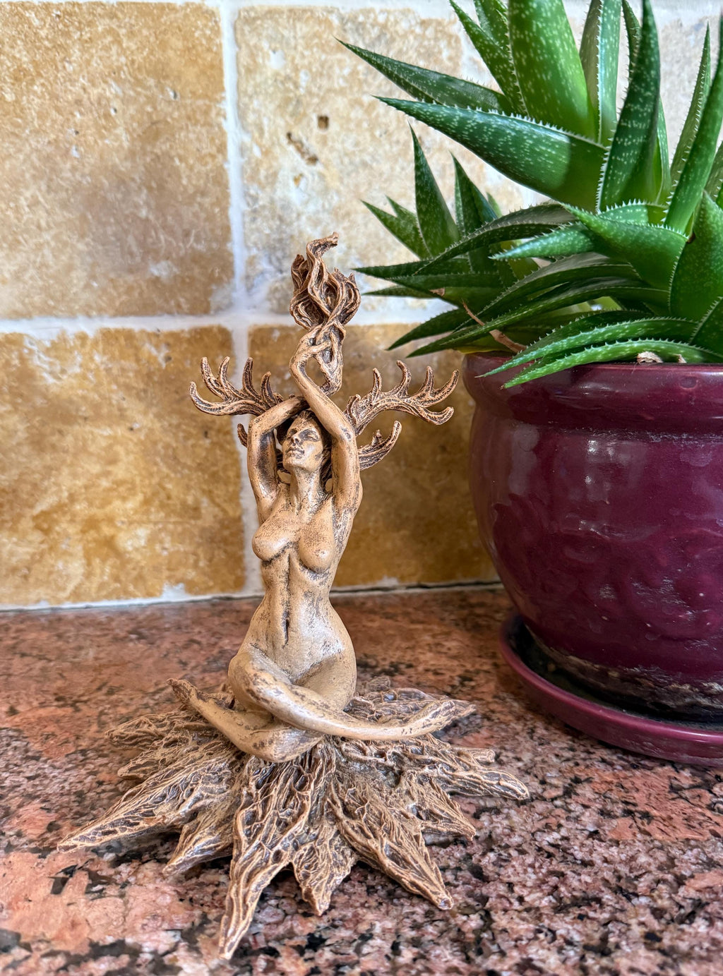 Prakrit Shakti: The Awakening Spirit Statue, Half Scale Resin|  Mythical Yoga Meditation Figurine | Goddess Altar Statue for Yoga Lovers