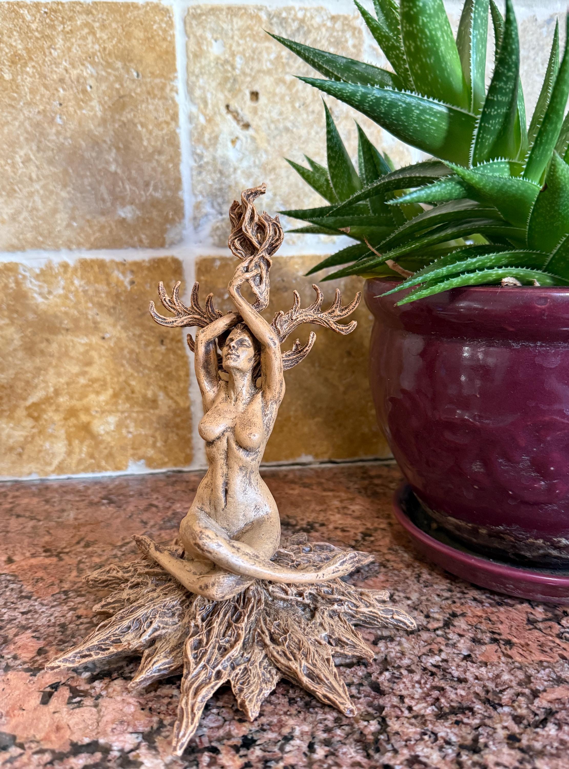 Prakrit Shakti: The Awakening Spirit Statue, Half Scale Resin|  Mythical Yoga Meditation Figurine | Goddess Altar Statue for Yoga Lovers