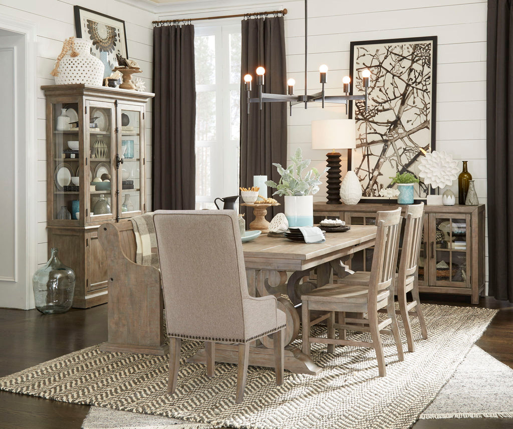 Tinley Park - Bench With Back - Dove Tail Gray