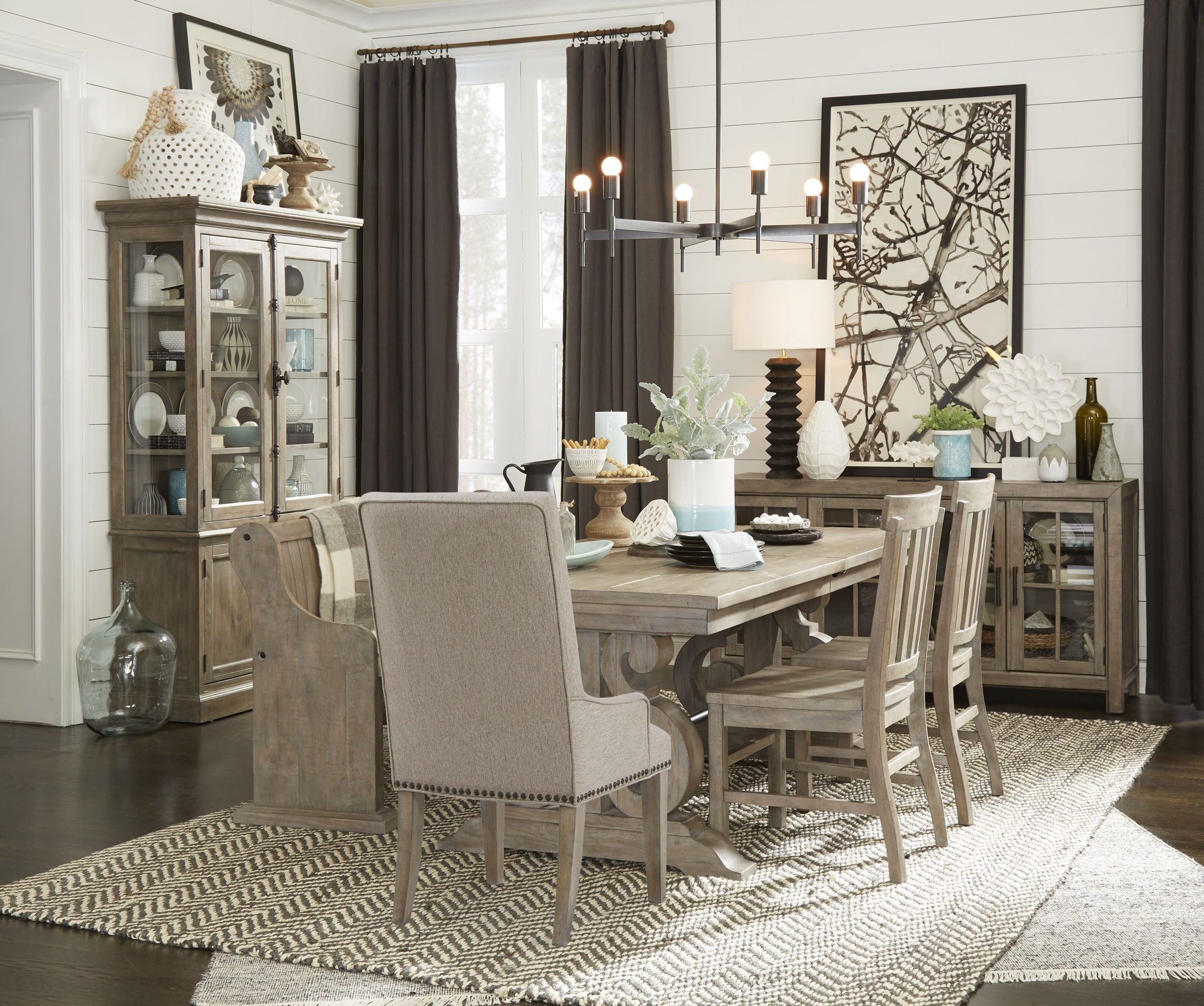 Tinley Park - Bench With Back - Dove Tail Gray