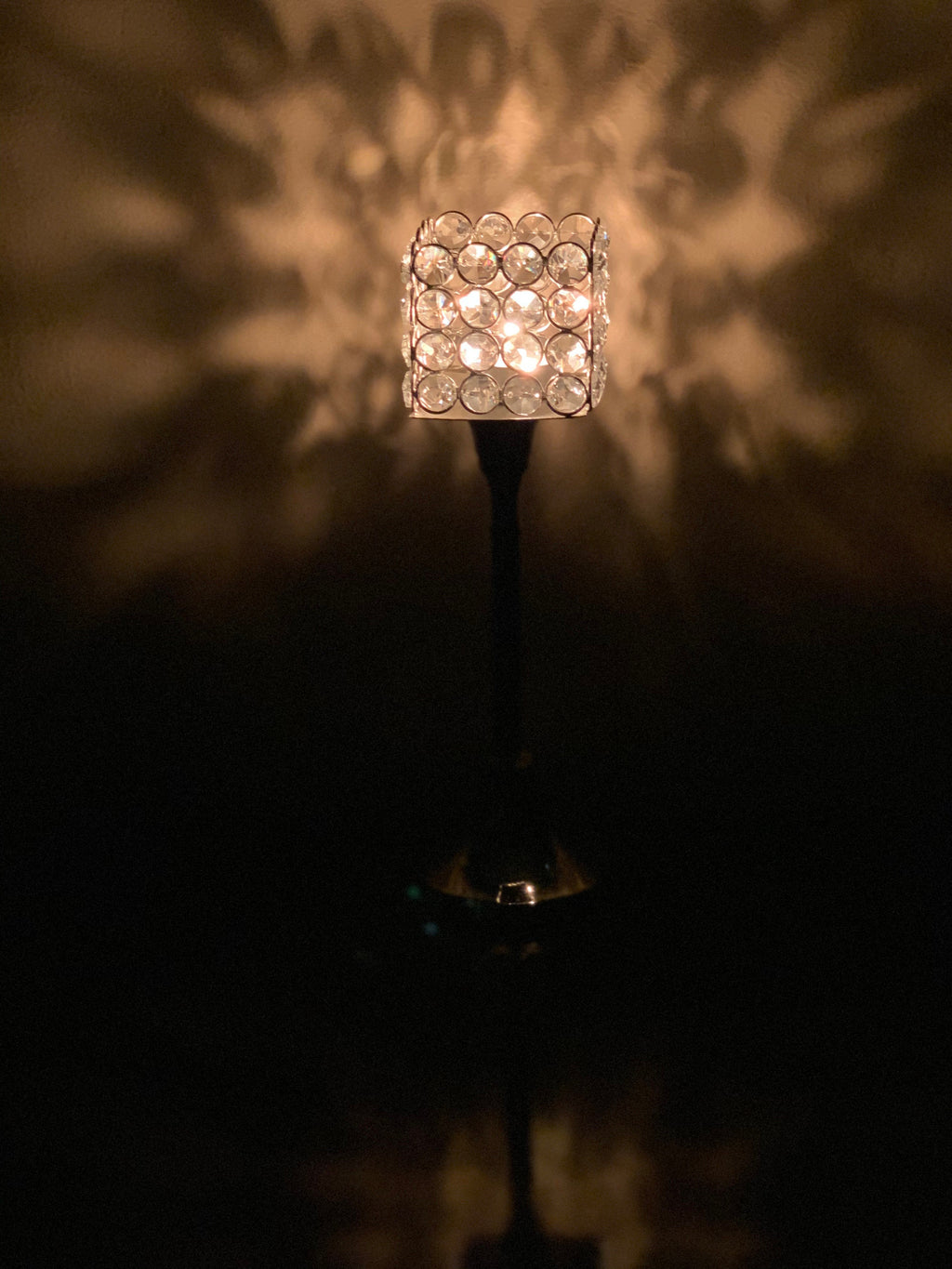 Hurricane Crystal Candle Holder (Square, 10")