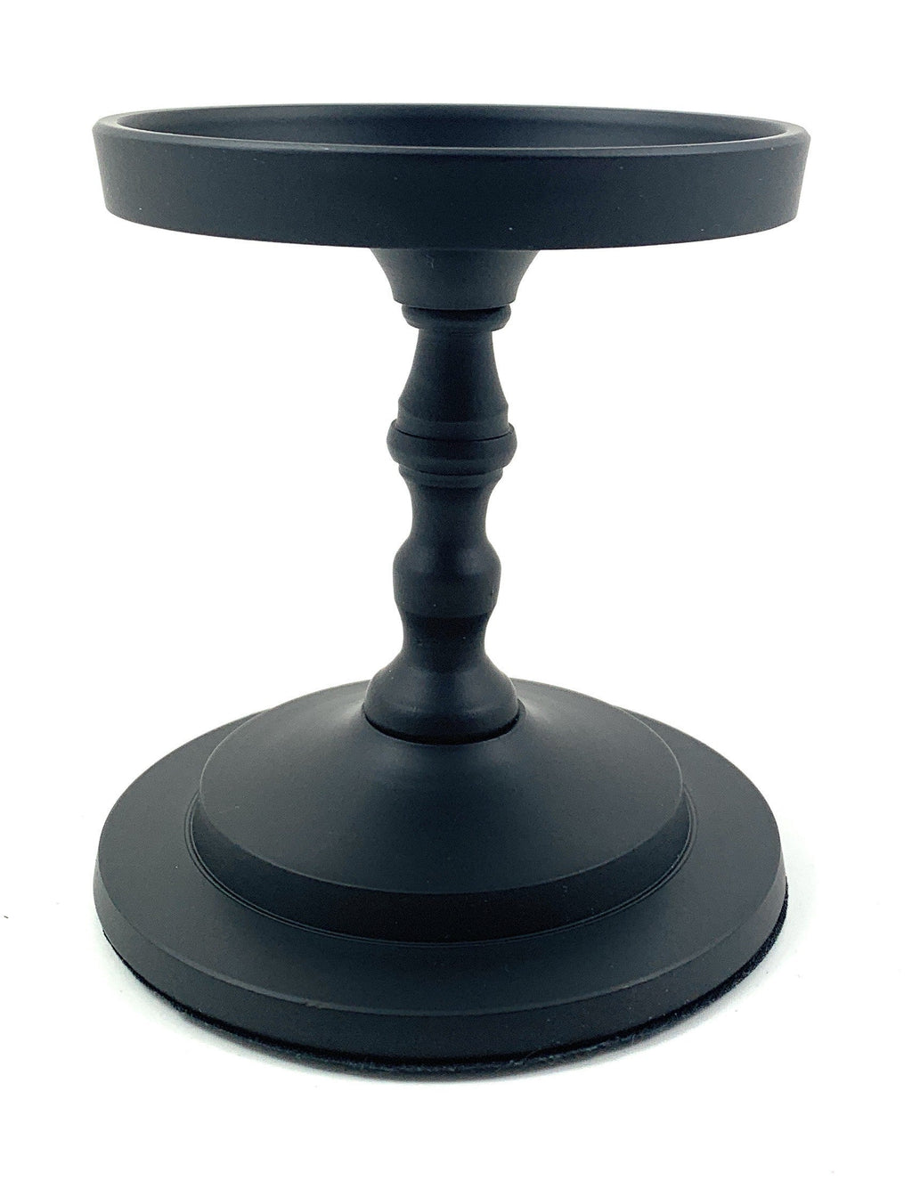 Vibhsa Pillar Candle Holder | Matte Black, 4.5"H, Fits 3.5" Candles