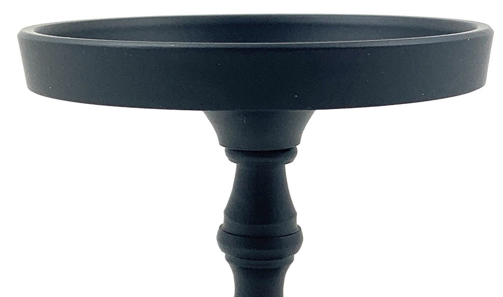 Vibhsa Pillar Candle Holder | Matte Black, 4.5"H, Fits 3.5" Candles