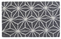 CHICOS HOME Bath Rug Geometric Pattern in Grey & Ivory