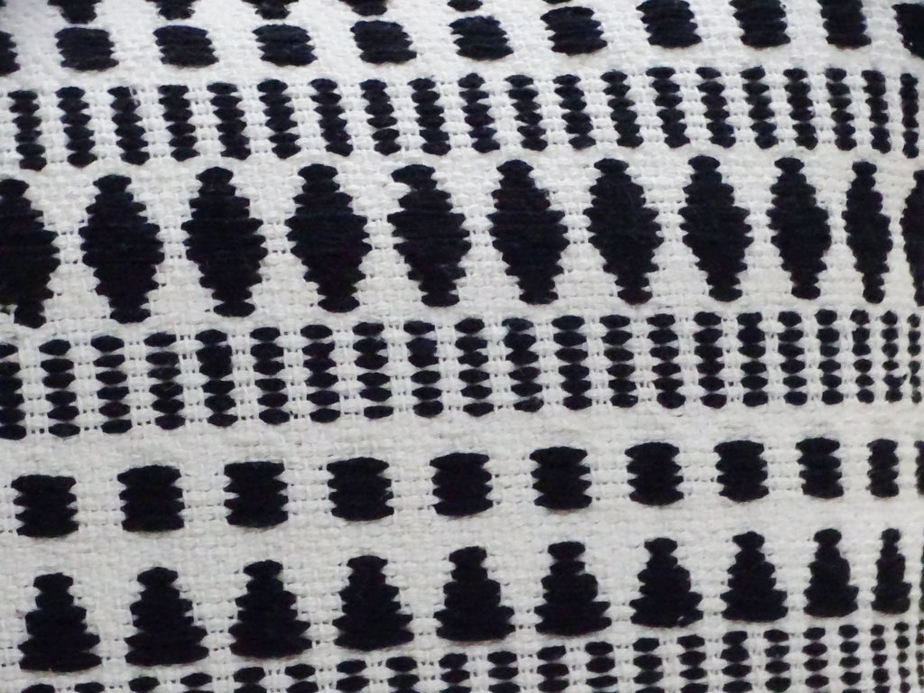 Black 22" X 22" Throw Pillow for couch with Tassels-Winter