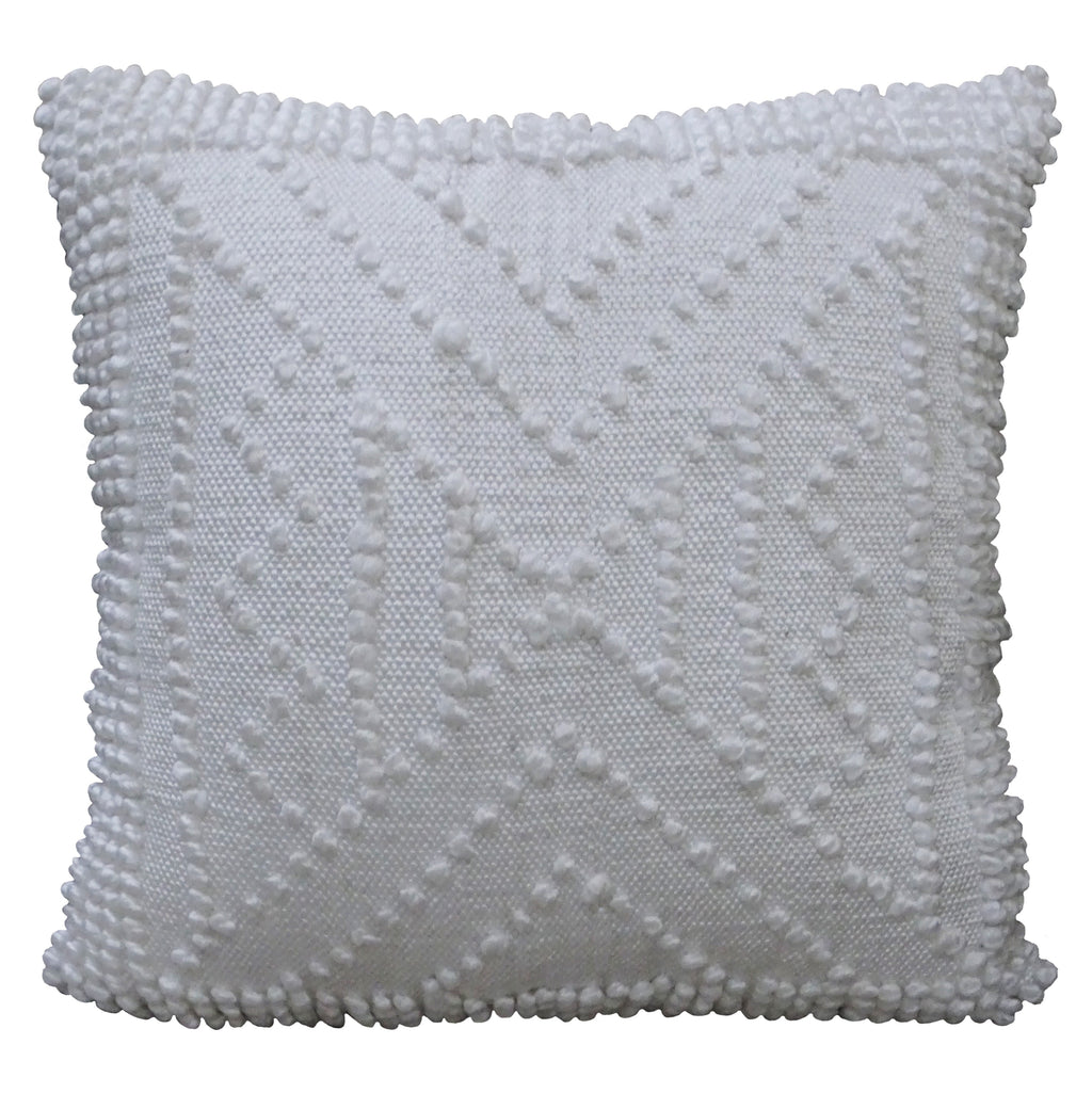 Decorative 18"x18" Outdoor Pillow for couch  (White)