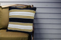 Multi Color 18"x18" Indoor Outdoor Pillow with Braid for sofa