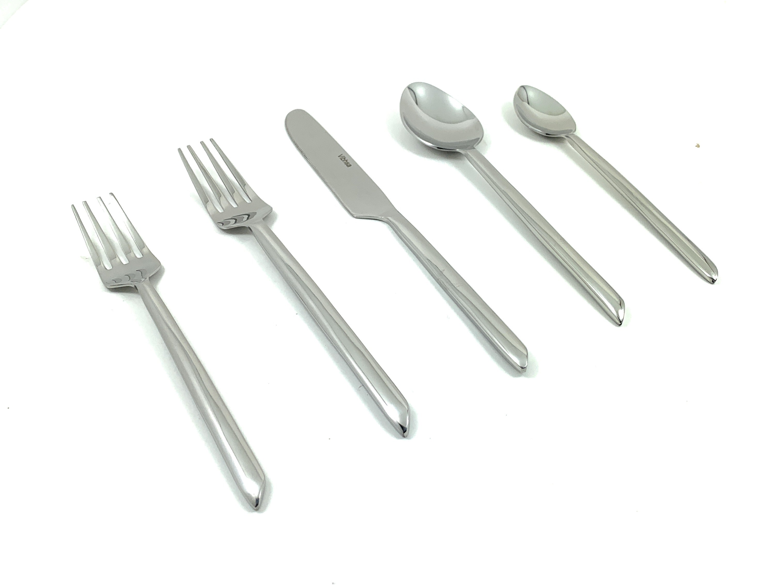 Flatware set of 20 Pieces Silver Design Unique Handle Stainless Steel