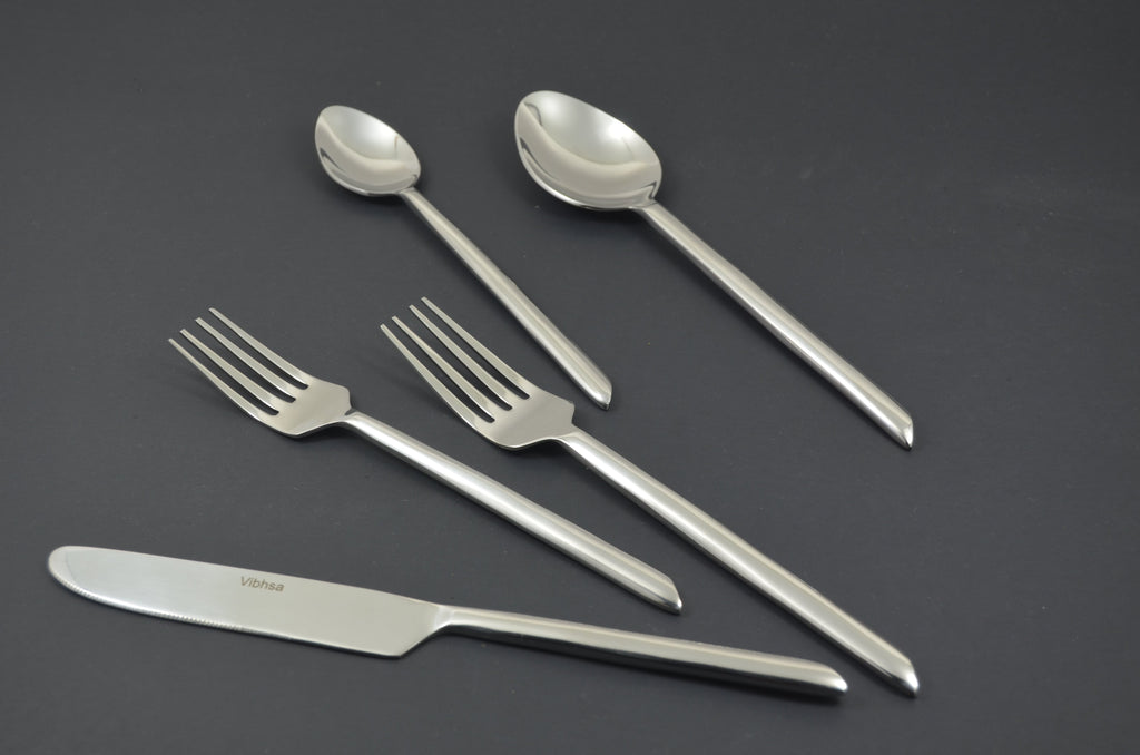 Flatware set of 20 Pieces Silver Design Unique Handle Stainless Steel