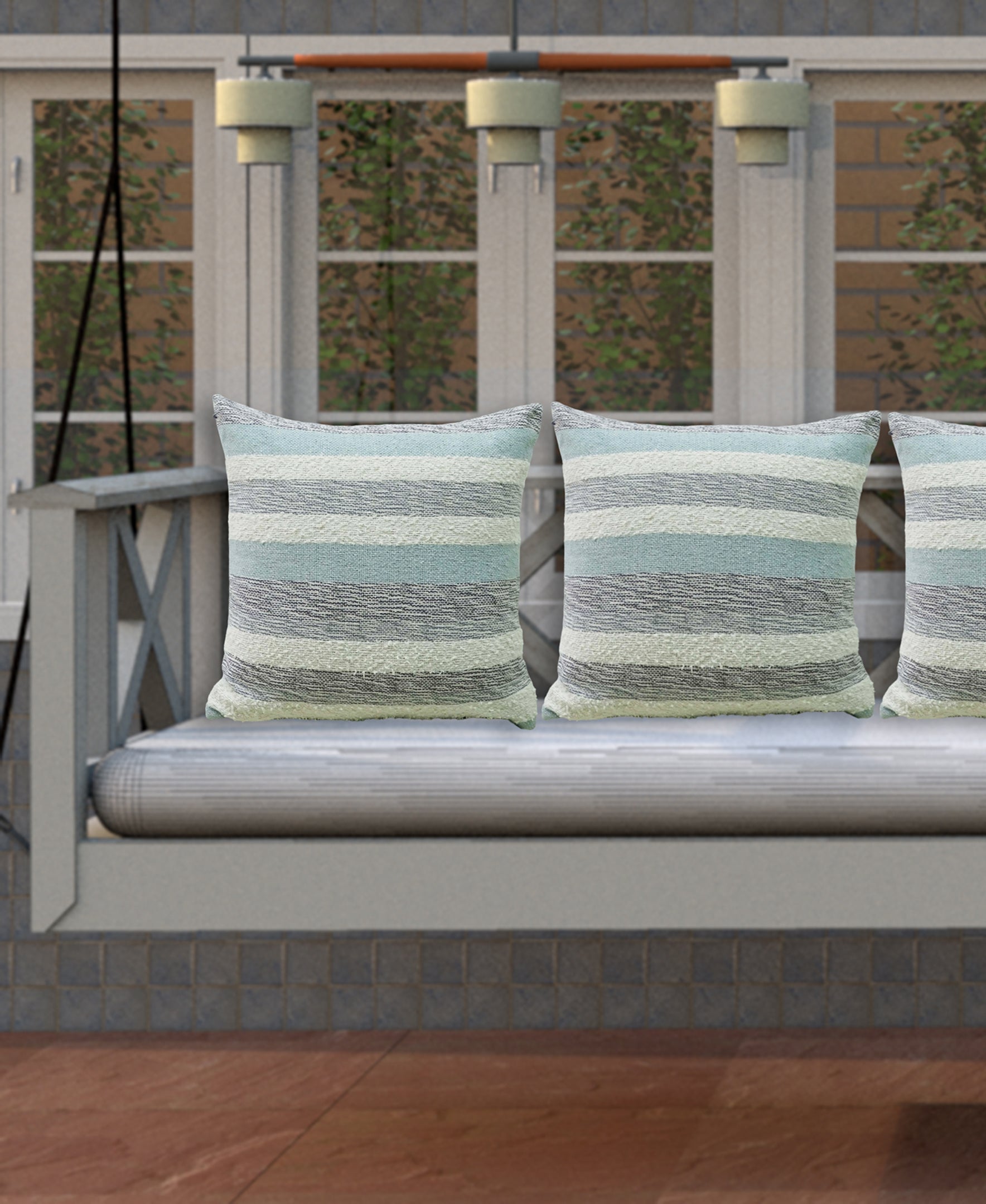 Linden Street Handwoven Textured Stripe Decorative Pillow